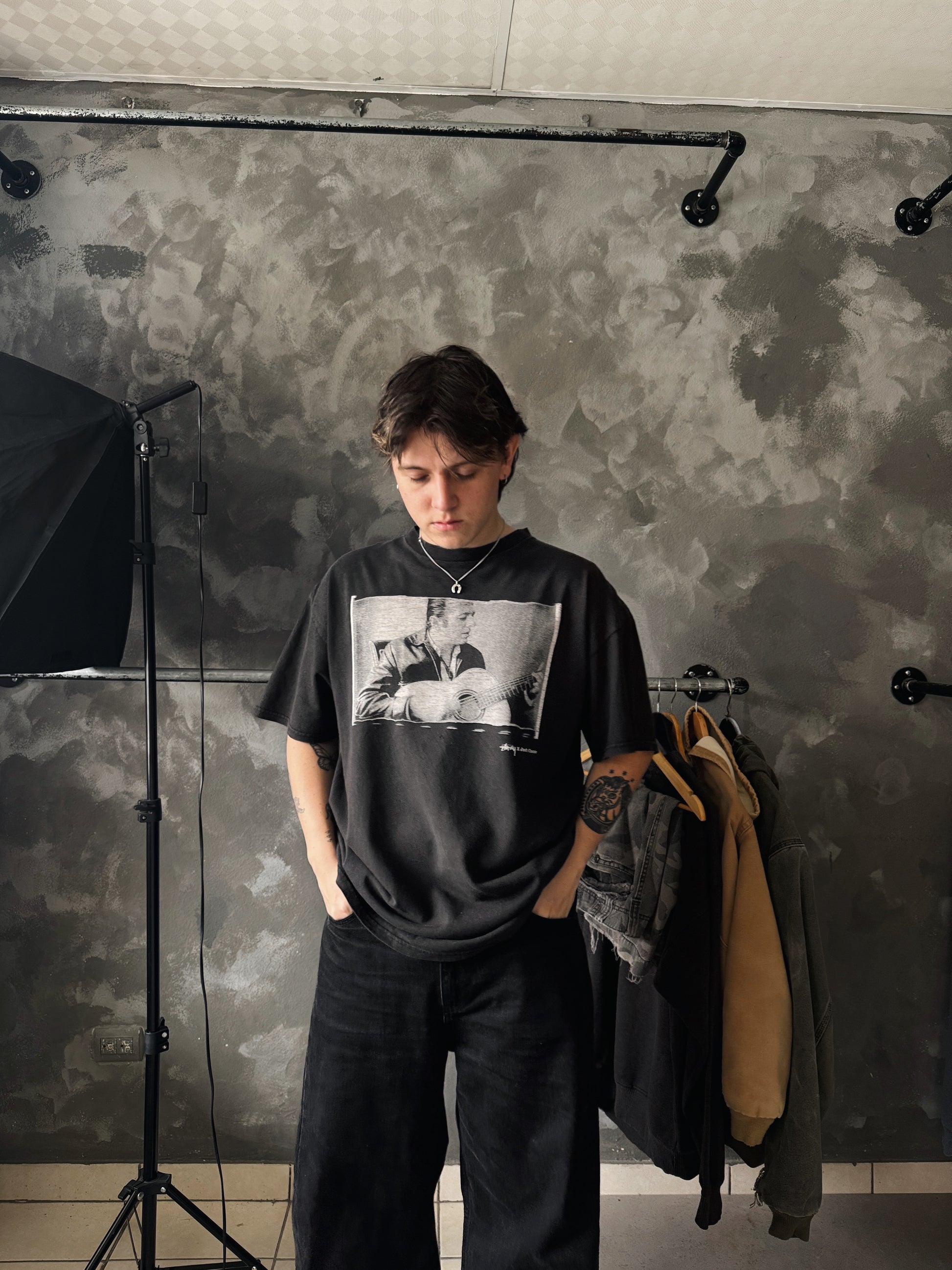 (XL) VINTAGE STUSSY X JOSH CHEUSE FADED TEE
