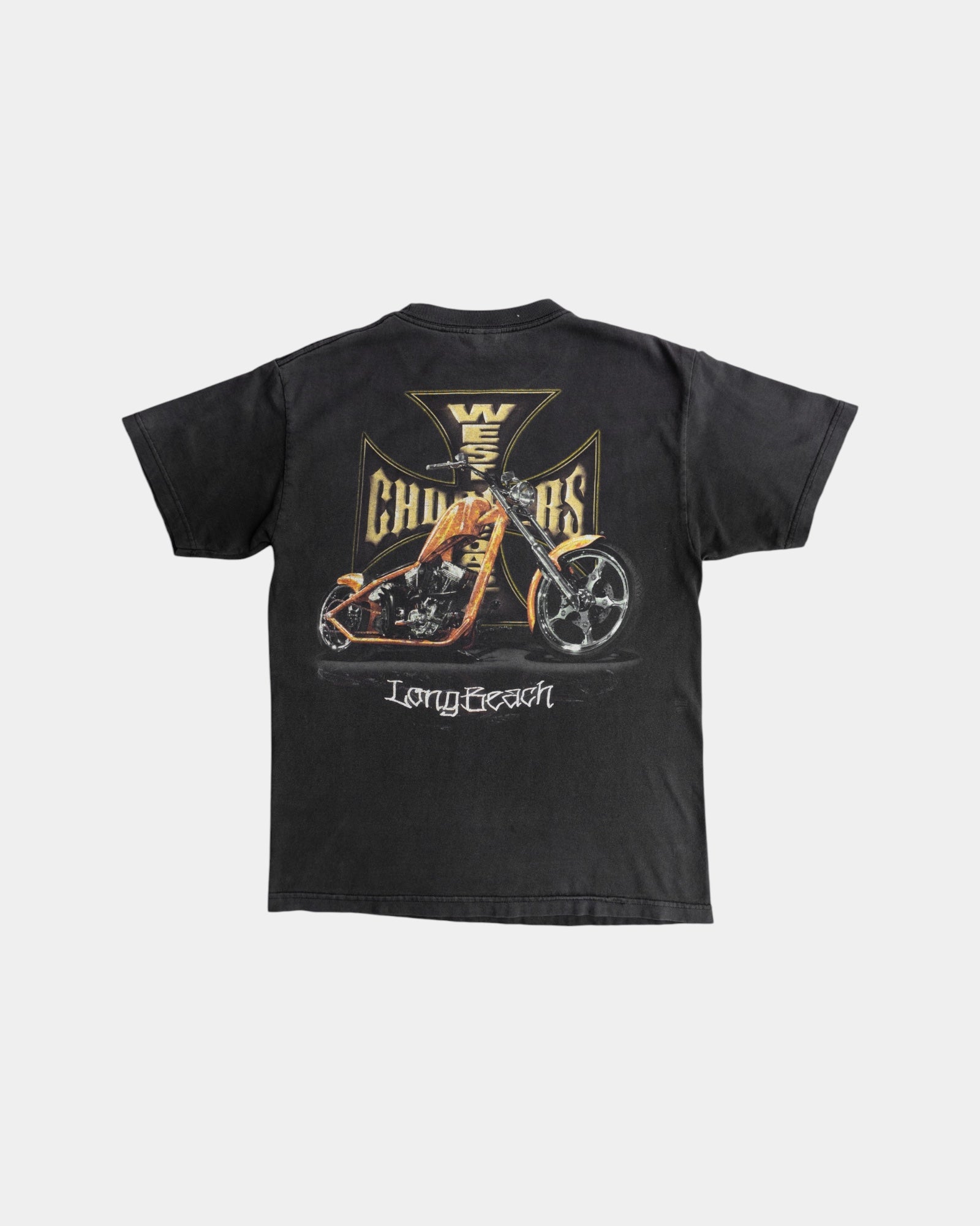 (M) VINTAGE WEST COAST CHOPPERS CROSS FADED TEE