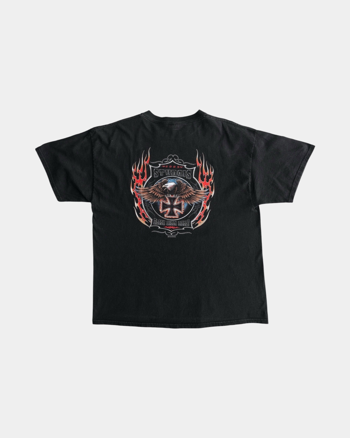 (XL) 2005 VINTAGE STURGUIS FLAMES TYPE CHOPPERS TEE