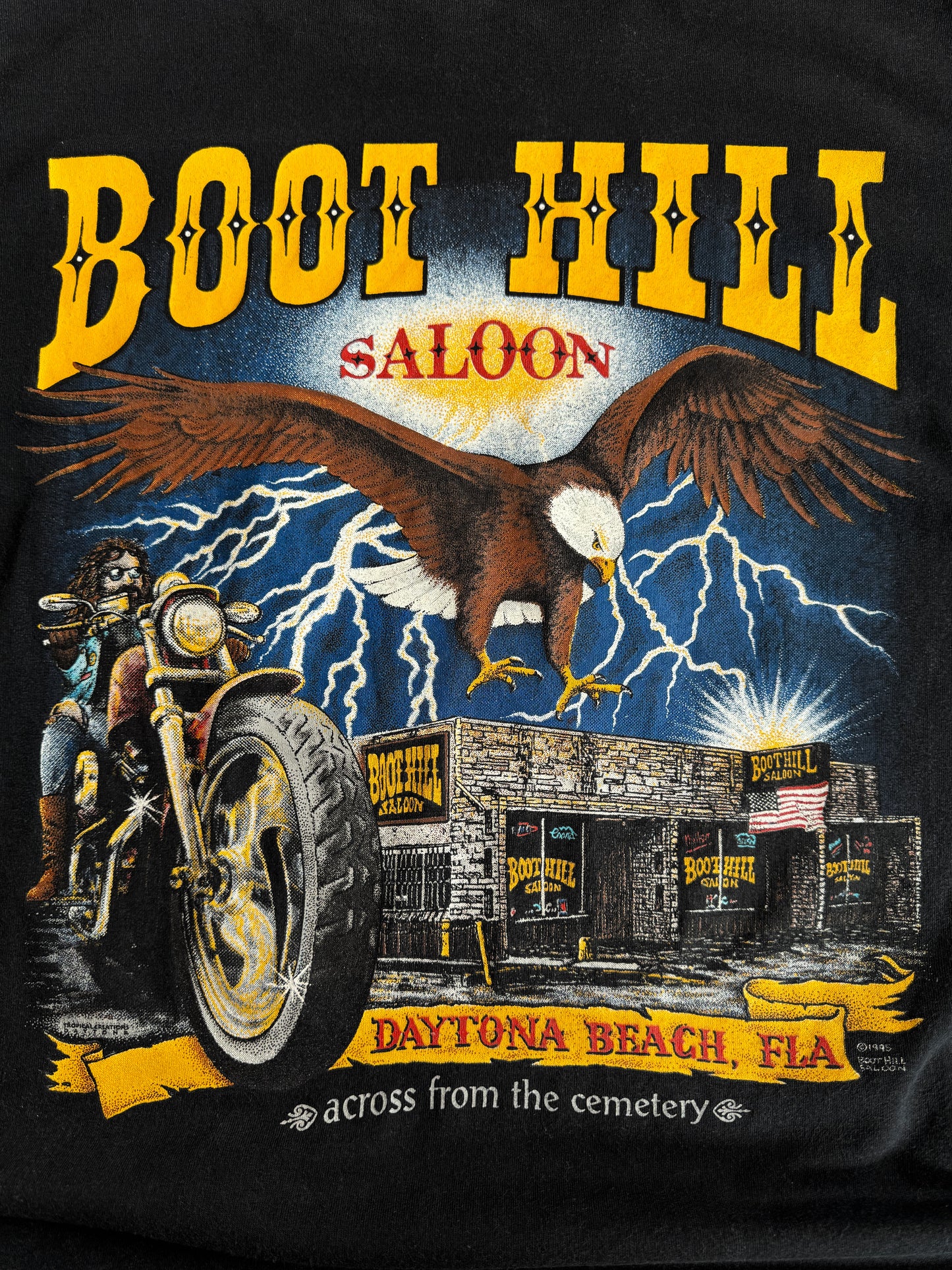 (L) 1995 Vintage Daytona Boot Hill Eagle Tee