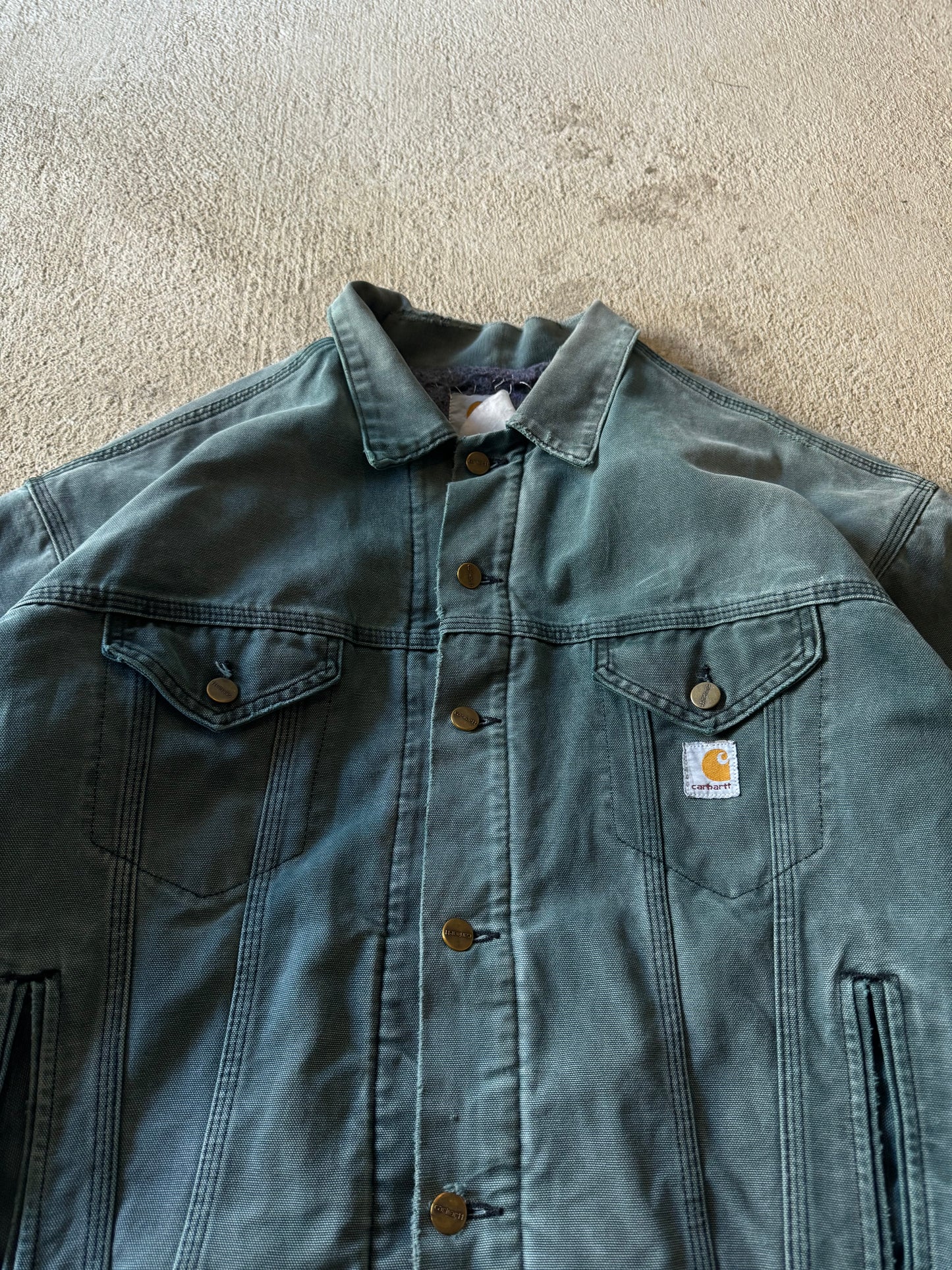 (L) 90’s Vintage Rare Carhartt Green Jacket