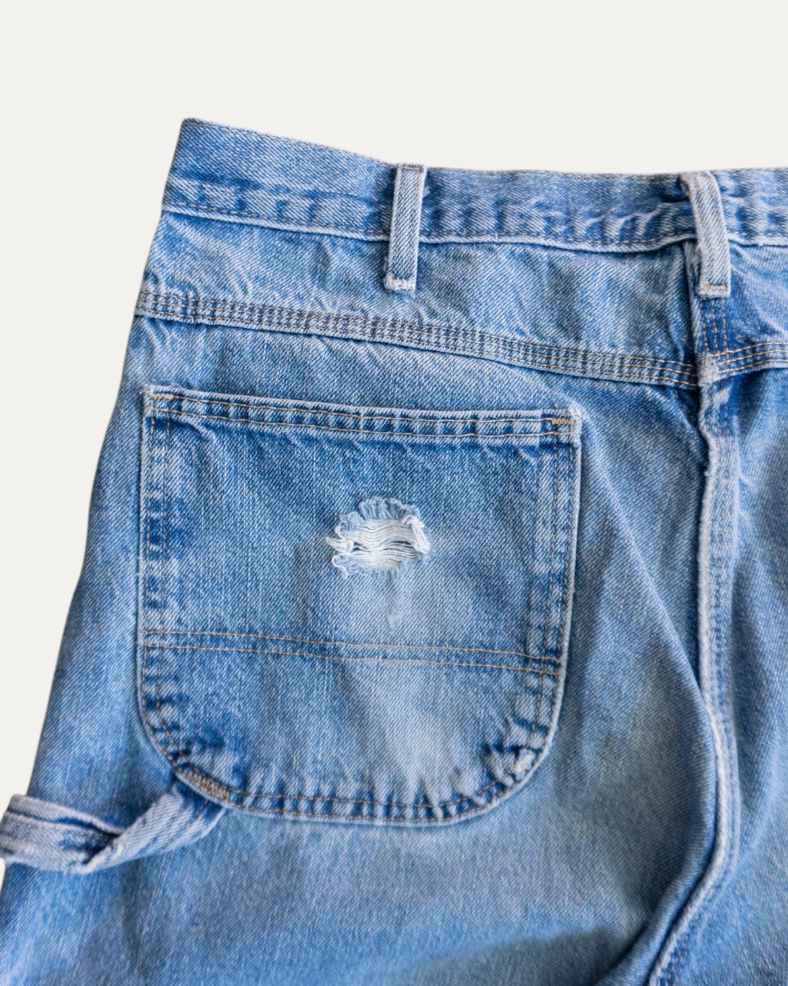 VINTAGE DICKIES DENIM DOUBLE KNEE PANTS - 36x32