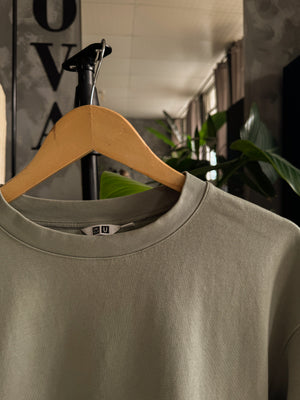 (L) UNIQLO MOSS GREEN TEE
