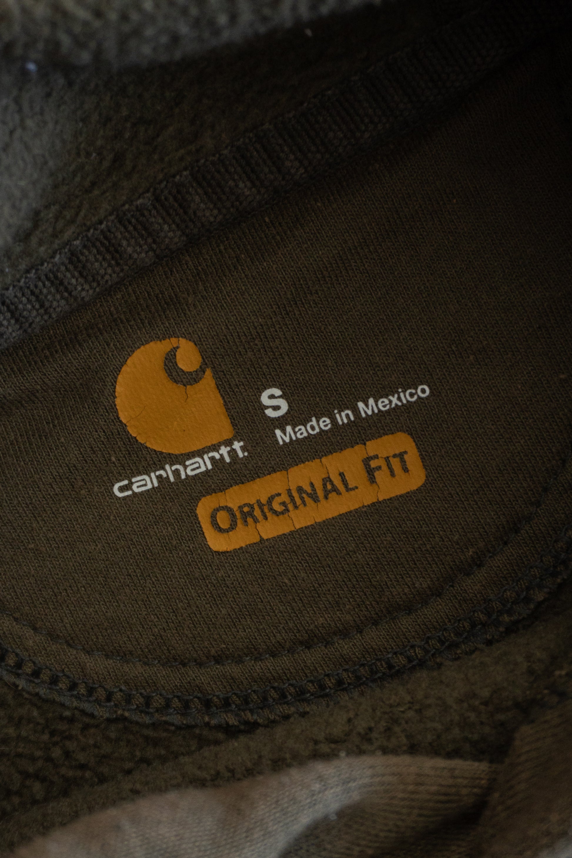 (S/M) CARHARTT OLIVE GREEN HOODIE