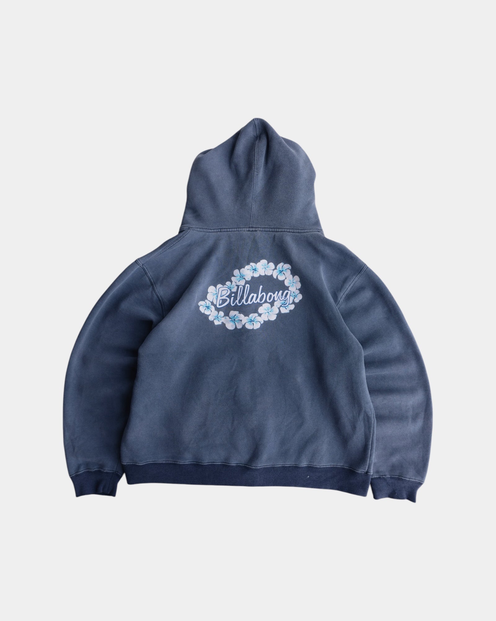 (M) 00’S VINTAGE BILLABONG SURF FADED NAVY HOODIE