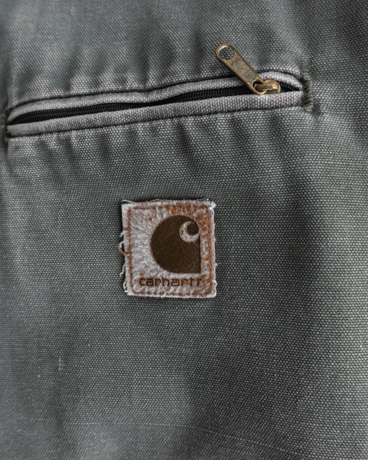 (L) 90’S VINTAGE CARHARTT FADED GREEN DETROIT JACKET J76 MOS