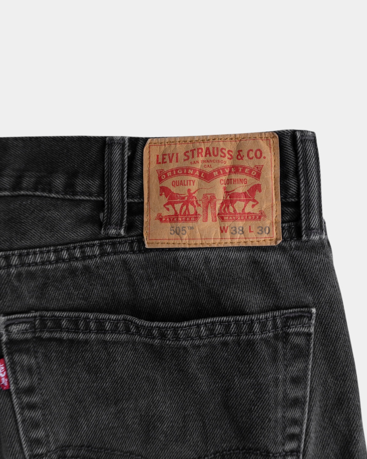 VINTAGE LEVIS 505 BLACK DENIM PANTS - FIT 36x30