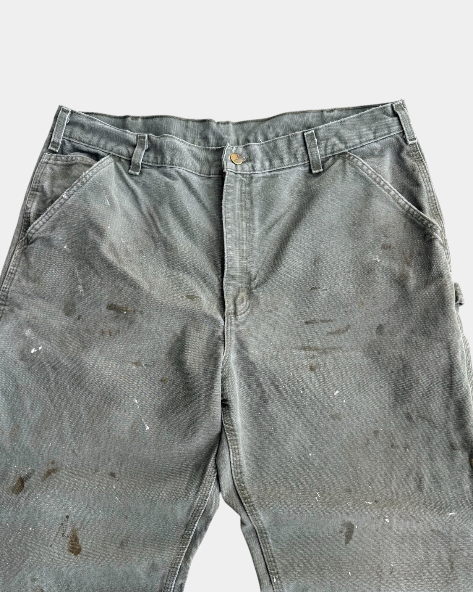 VINTAGE CARHARTT PAINTED CARPENTER PANTS - 36x32