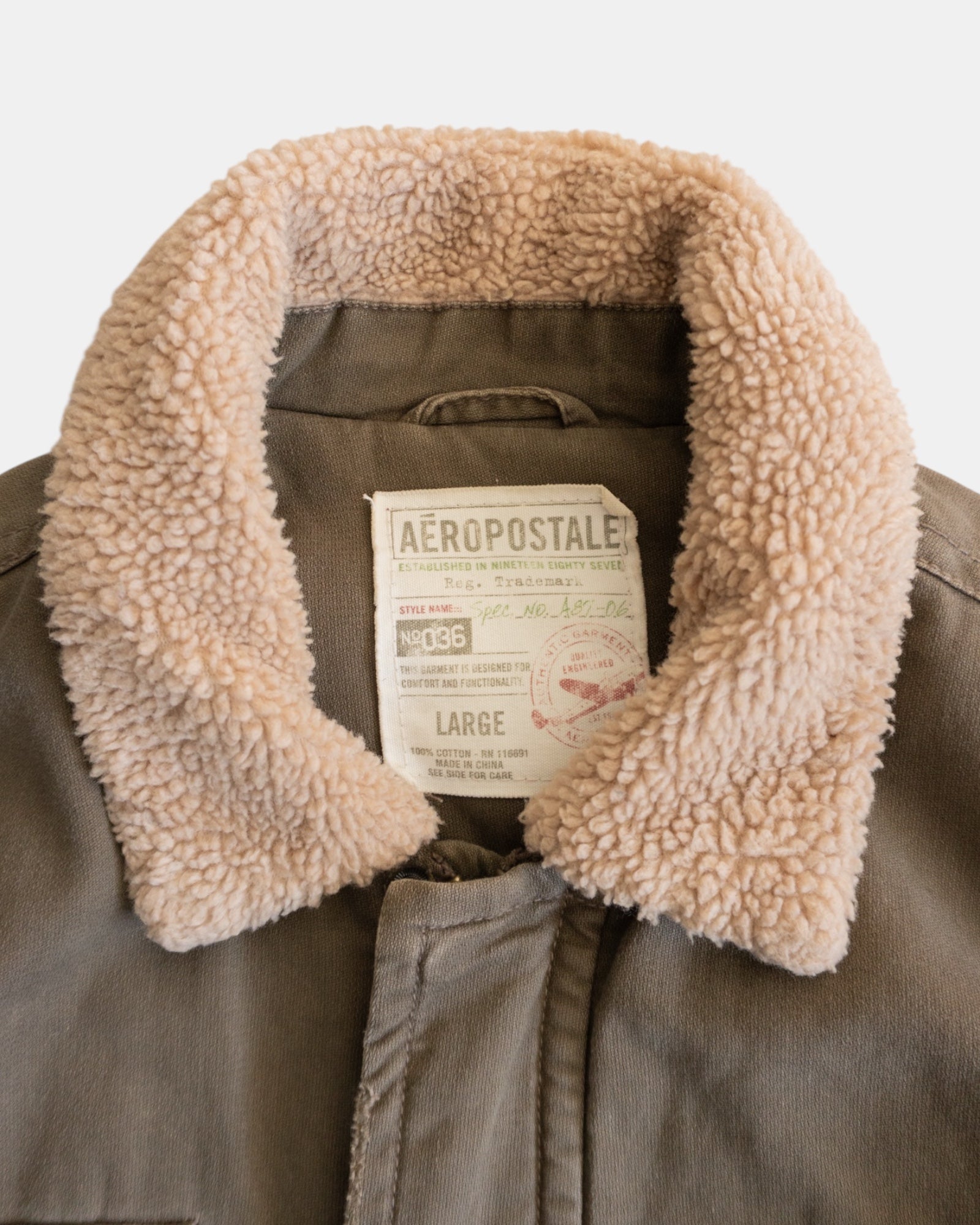 (L) VINTAGE AEROPOSTALE SHERPA JACKET