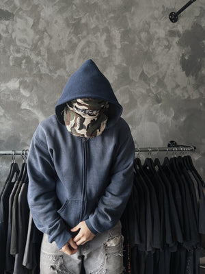 (M) 00’S VINTAGE RUSSELL SUN FADED NAVY HOODIE