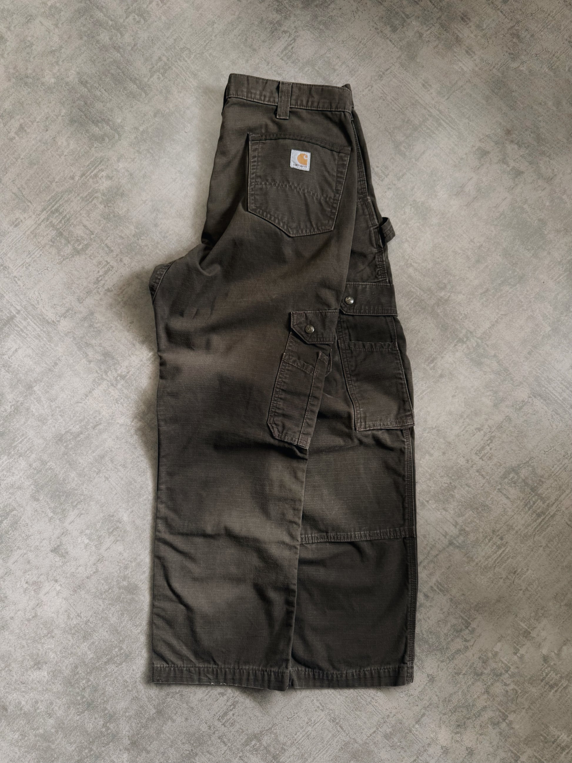 VINTAGE CARHARTT BROWN CARGO PANTS - 35x30