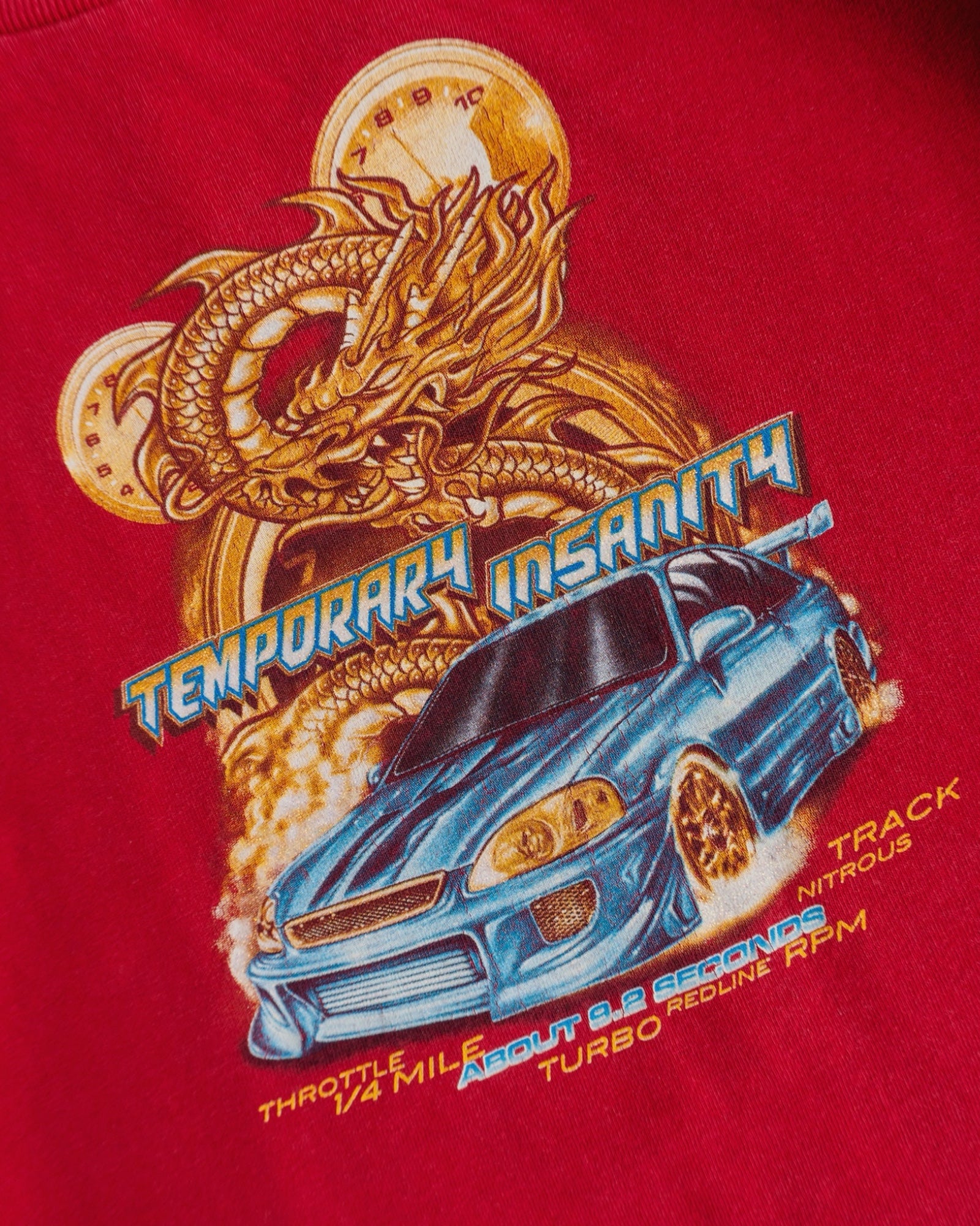 (S) VINTAGE Y2K CAR RACING FLAMES LONG SLEEVE