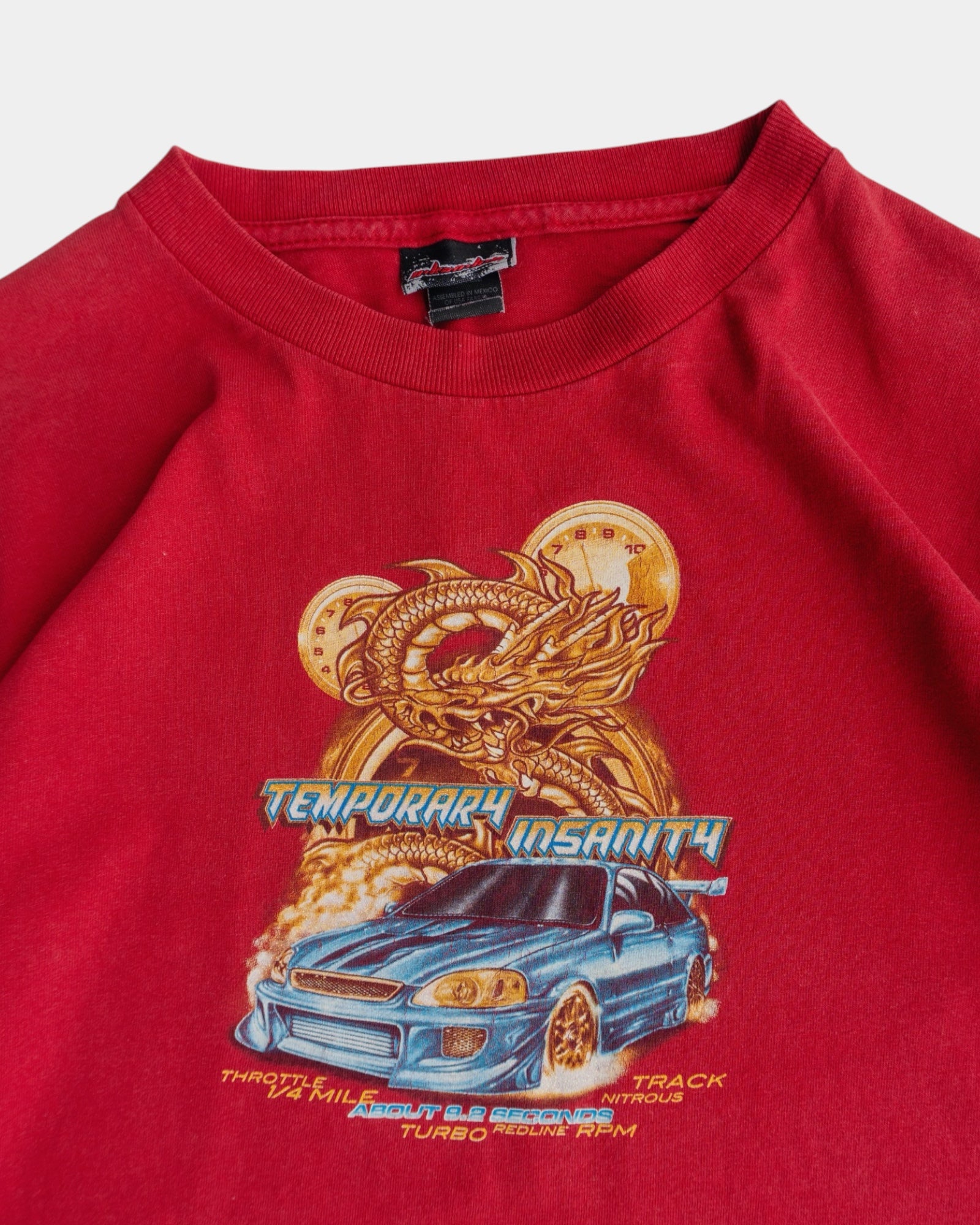 (S) VINTAGE Y2K CAR RACING FLAMES LONG SLEEVE