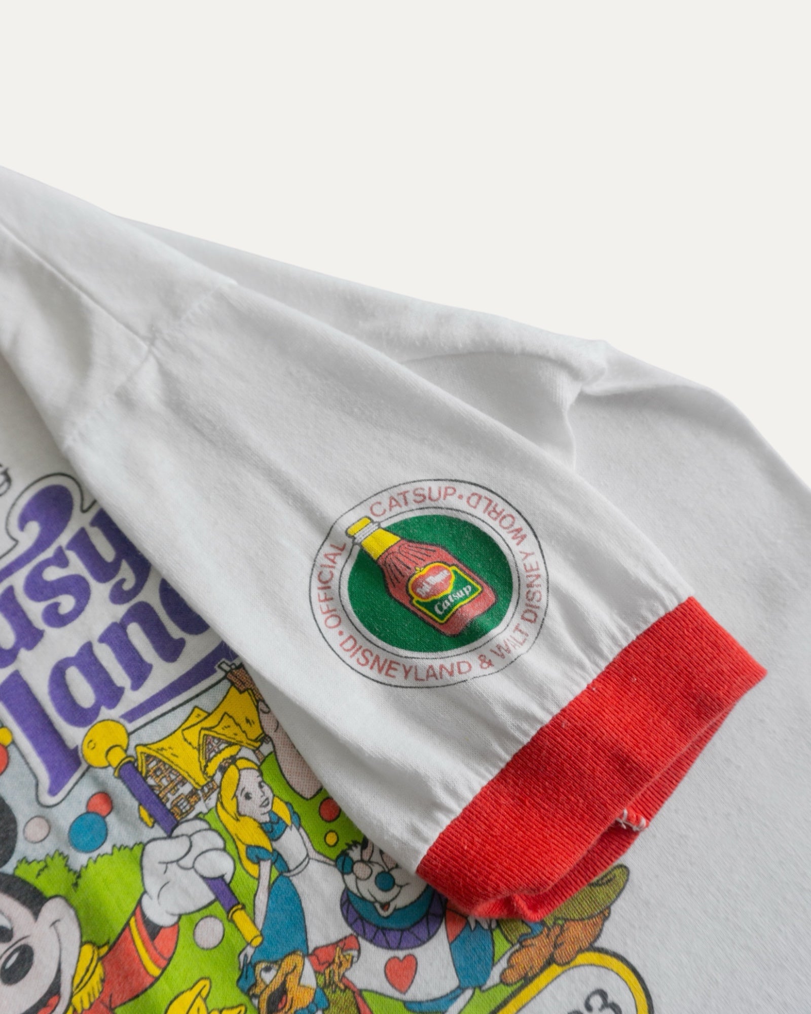 (S) 80’S VINTAGE DISNEYLAND FANTASYLAND GRAND OPENING RINGER TEE