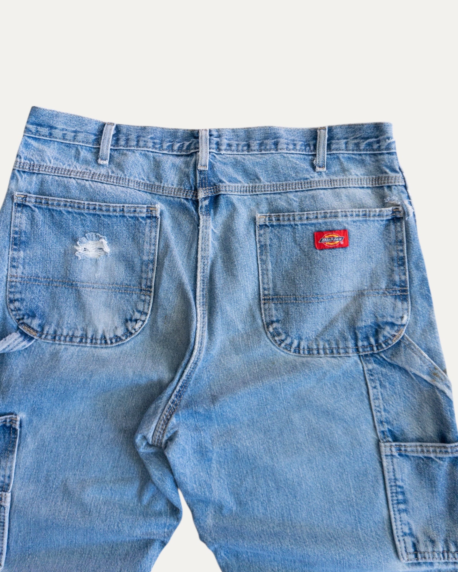 VINTAGE DICKIES DENIM DOUBLE KNEE PANTS - 36x32