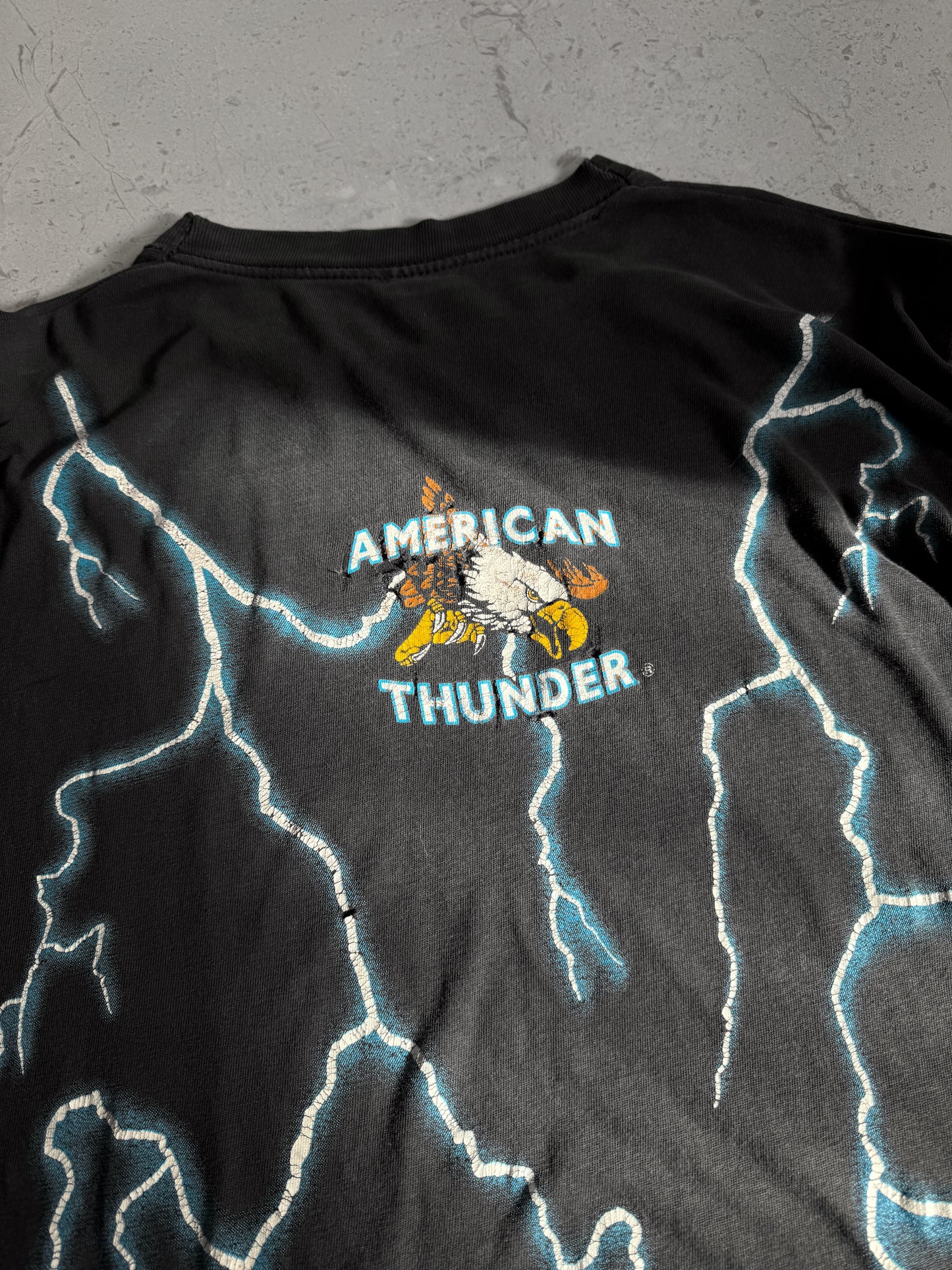 (M) 1990’s Vintage American Thunder Lighting Tribal AOP