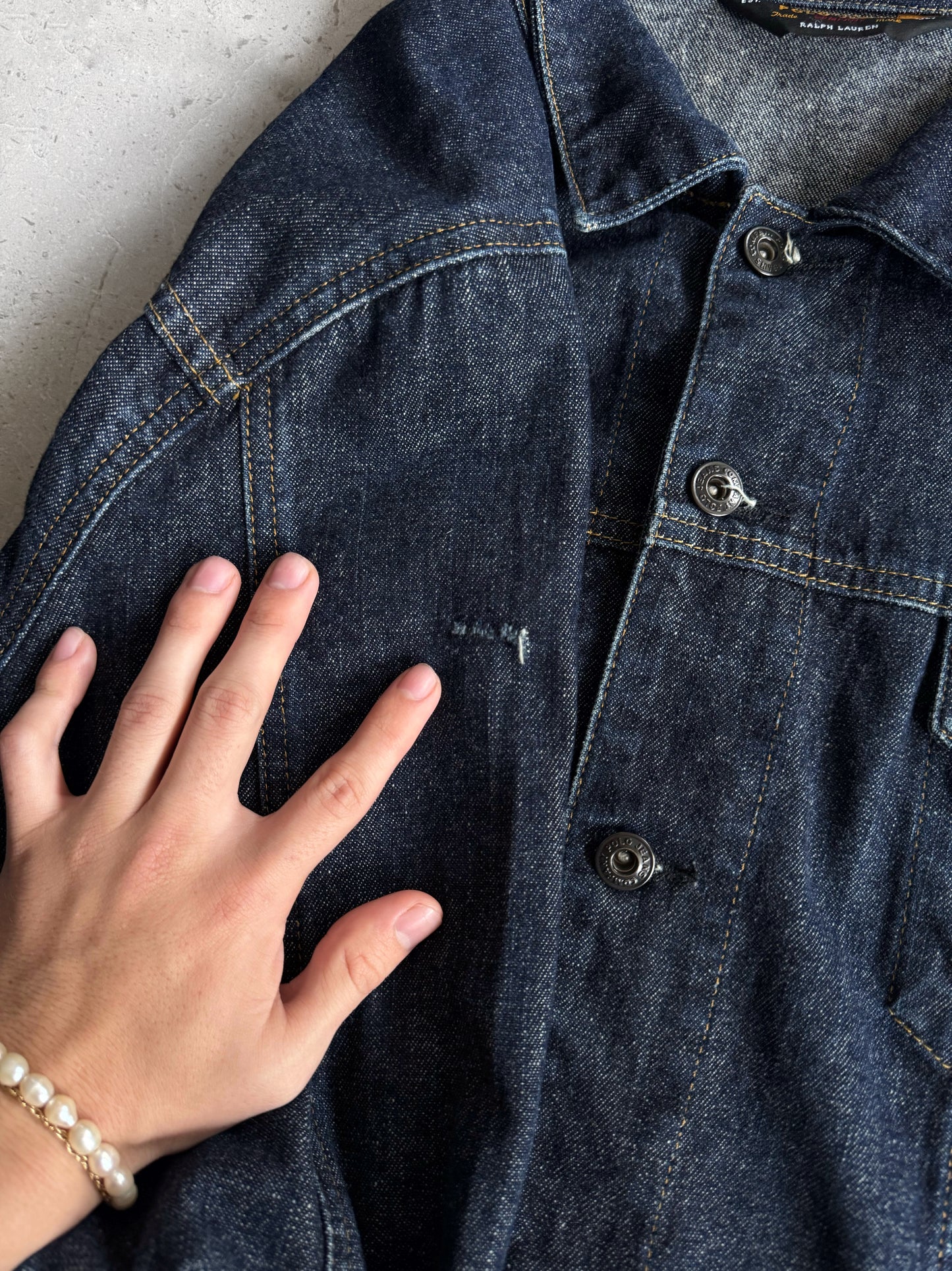 (L) VINTAGE POLO JEANS DENIM JACKET