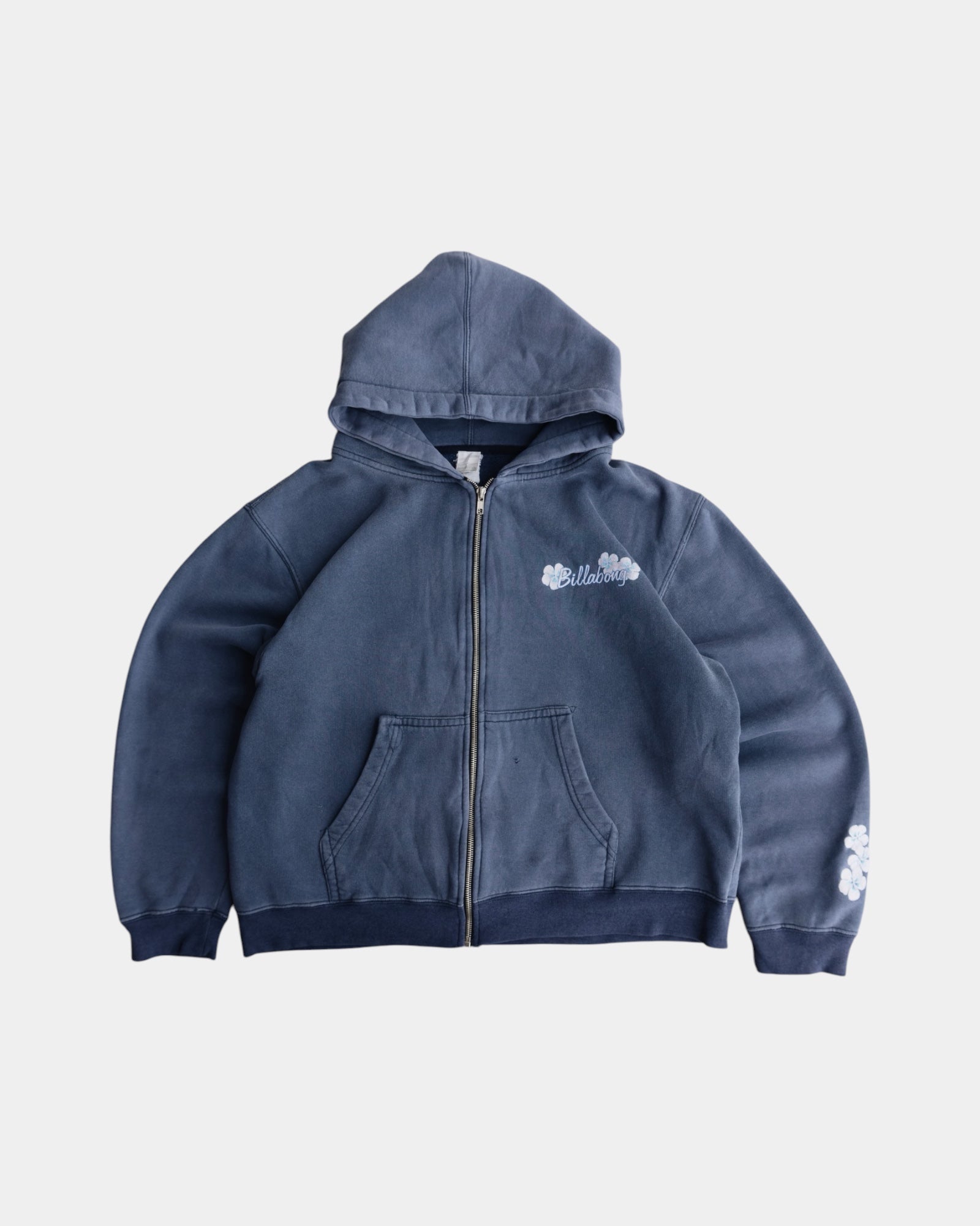 (M) 00’S VINTAGE BILLABONG SURF FADED NAVY HOODIE