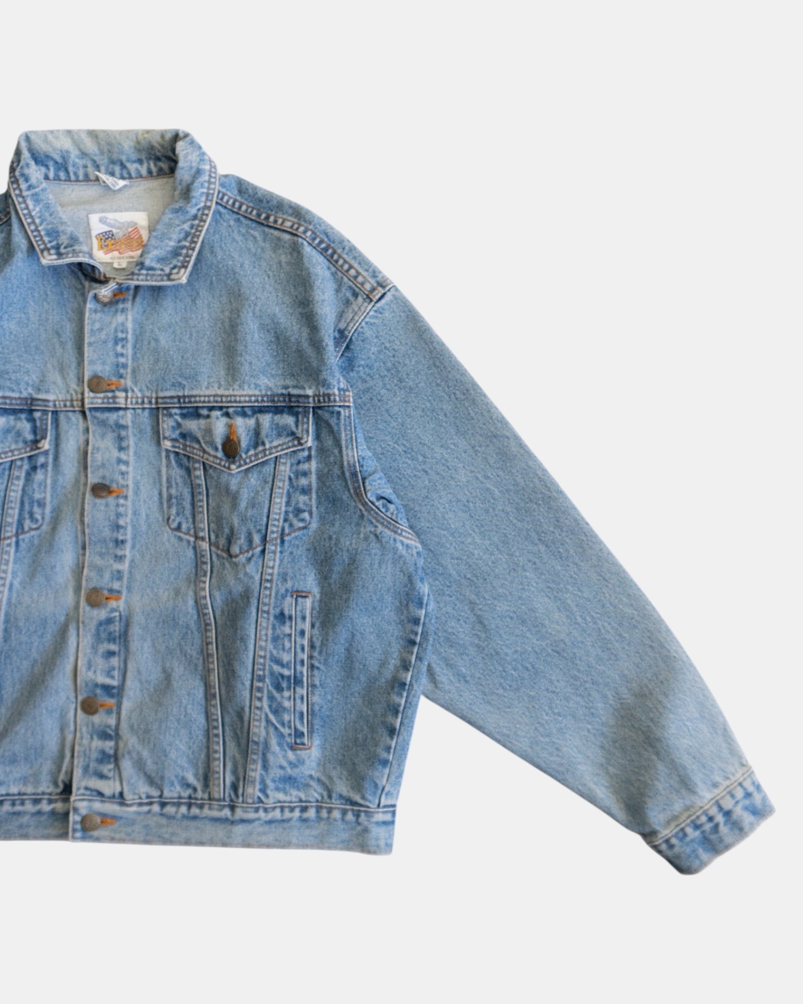 (L) VINTAGE MADE IN KOREA DENIM TRUCKER JACKET