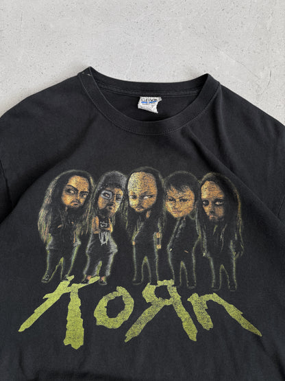 (M) VINTAGE KORN ALIEN LINE UP BAND TEE
