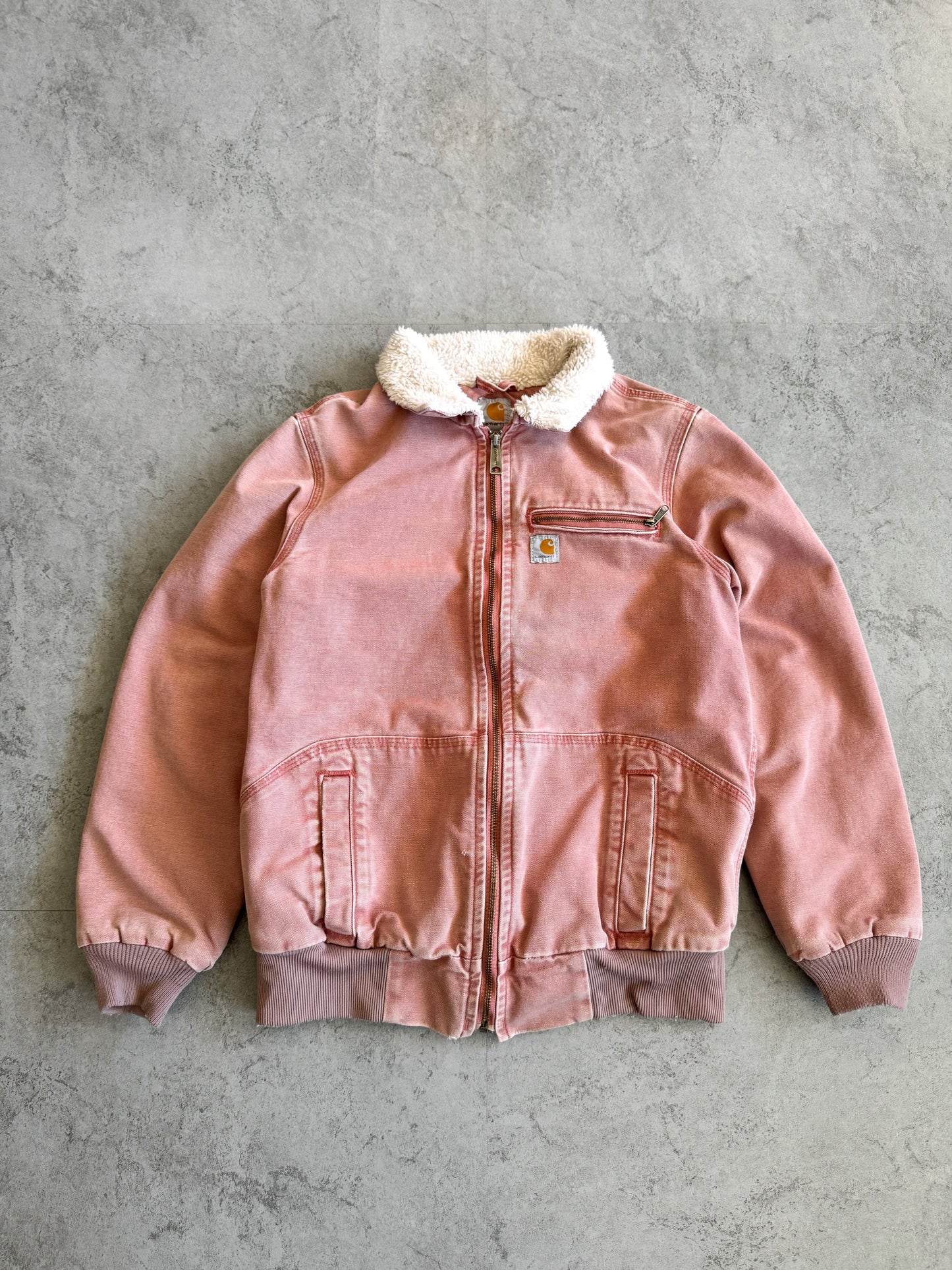 (M) Vintage Pink Carhartt Sherpa Jacket