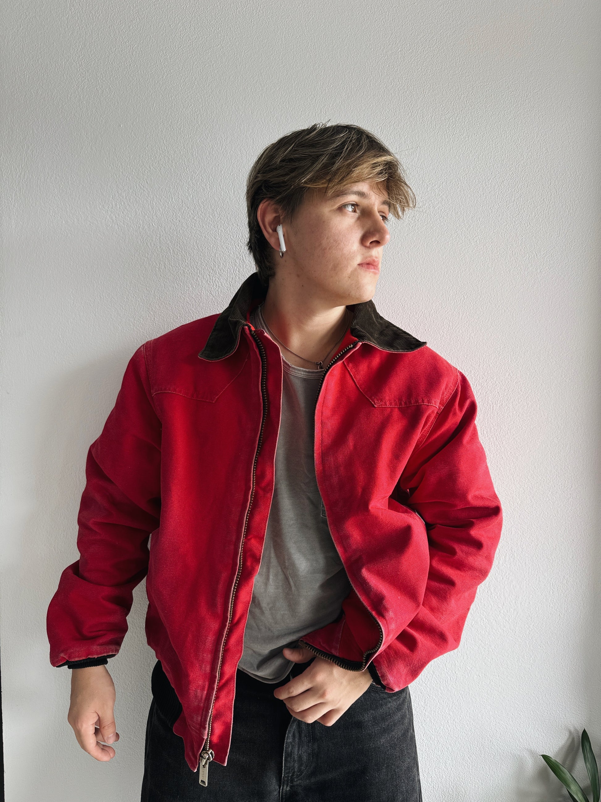 (L) 80’S VINTAGE CARHARTT RED SANTA FE JACKET