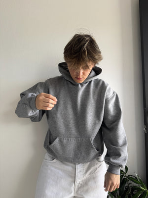 (BOXY L) 90’S VINTAGE RUSSELL MADE IN USA GRAY HOODIE