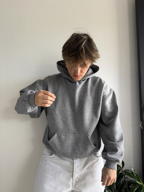 (BOXY L) 90’S VINTAGE RUSSELL MADE IN USA GRAY HOODIE