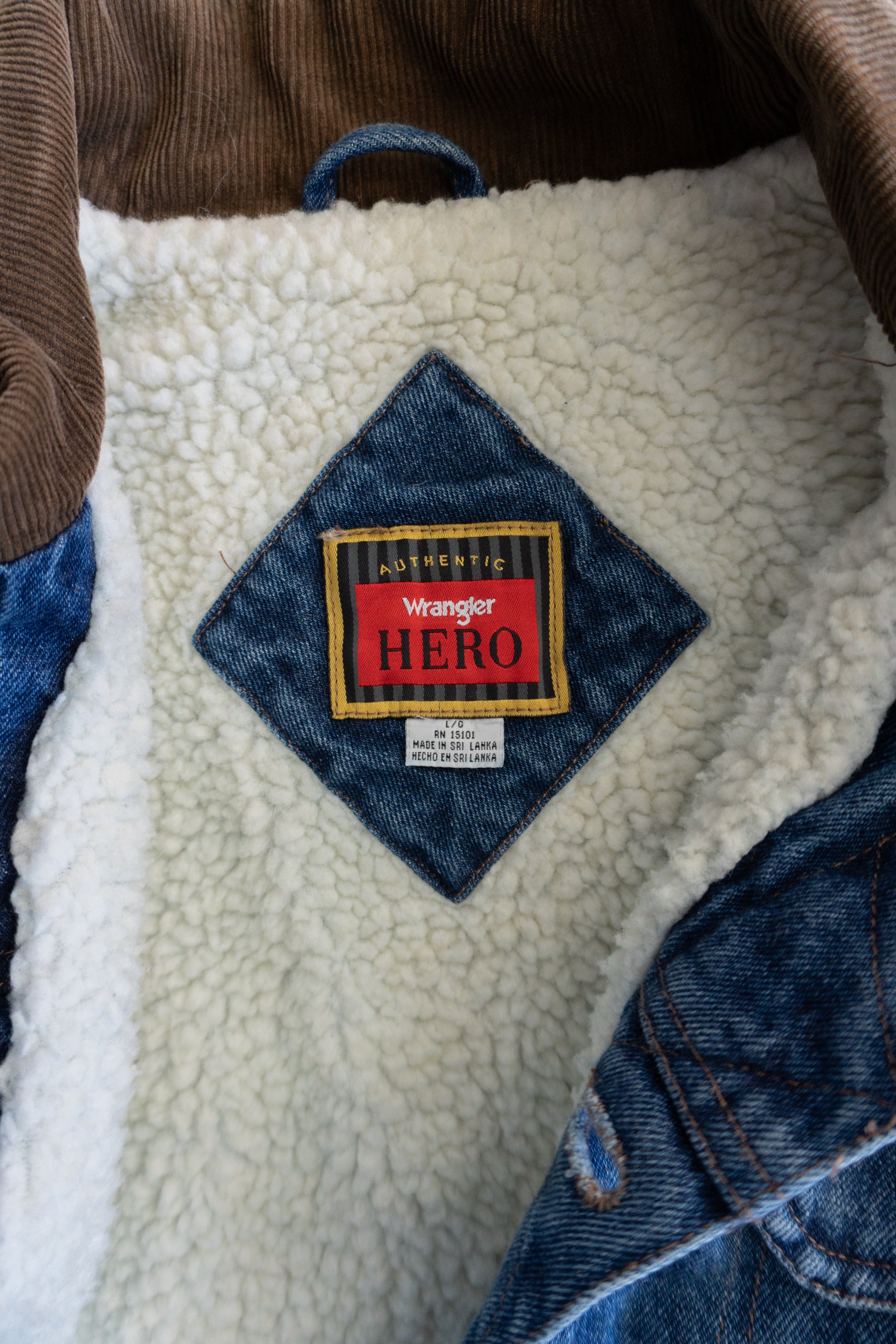 (L) VINTAGE WRANGLER DENIM SHERPA JACKET