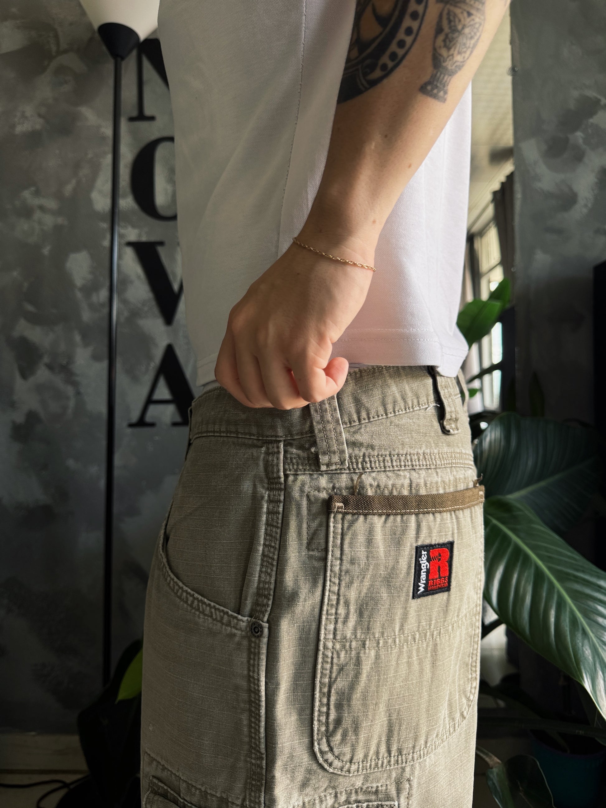 VINTAGE WRANGLER RIGGS CARGO PANTS - 34x34