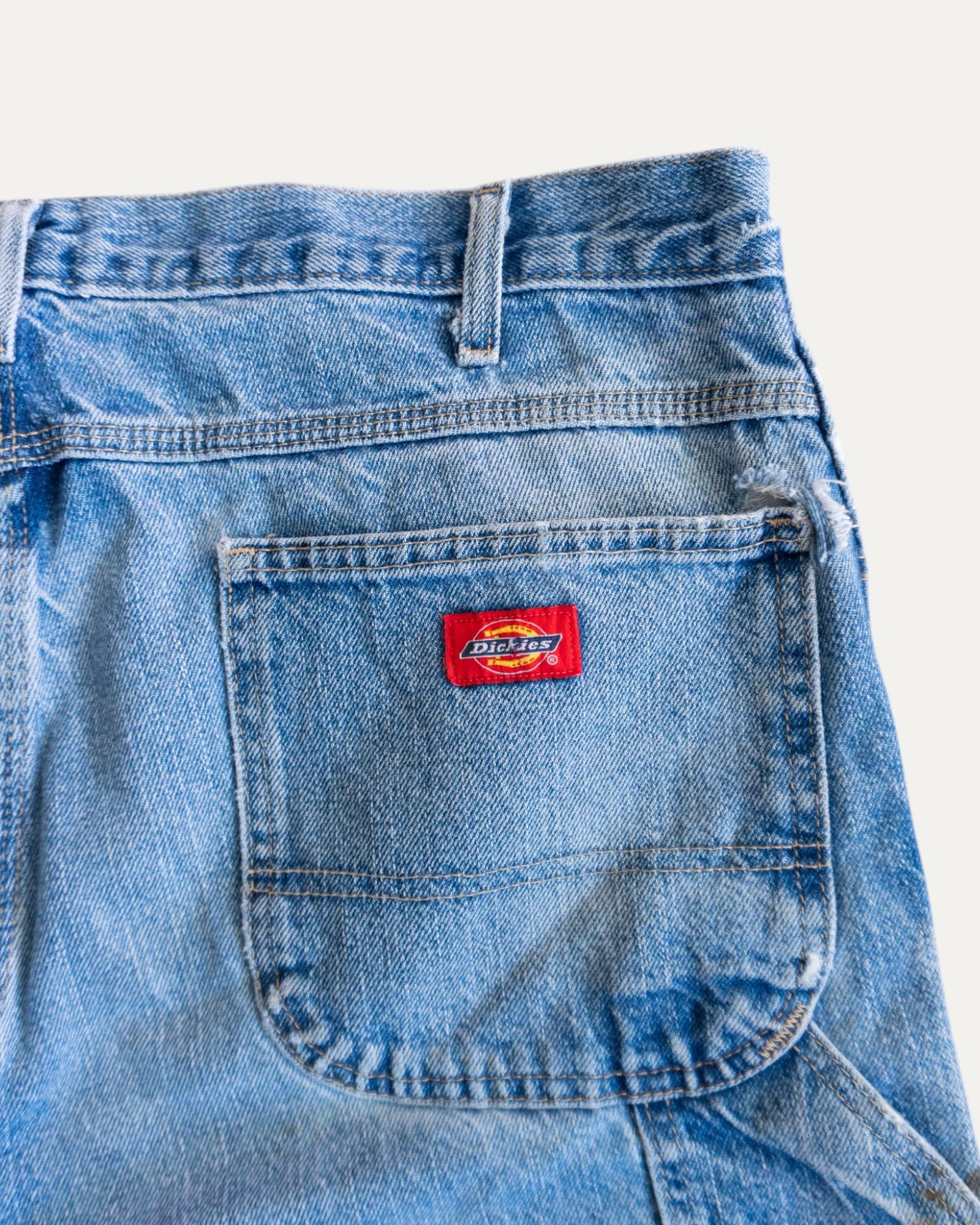 VINTAGE DICKIES DENIM DOUBLE KNEE PANTS - 36x32