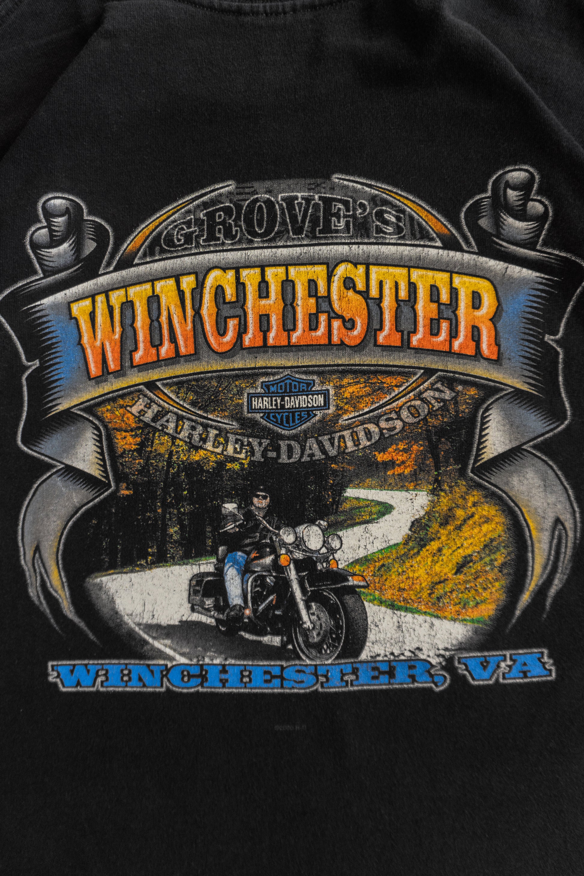 (L) VINTAGE HARLEY DAVIDSON WINCHESTER TEE