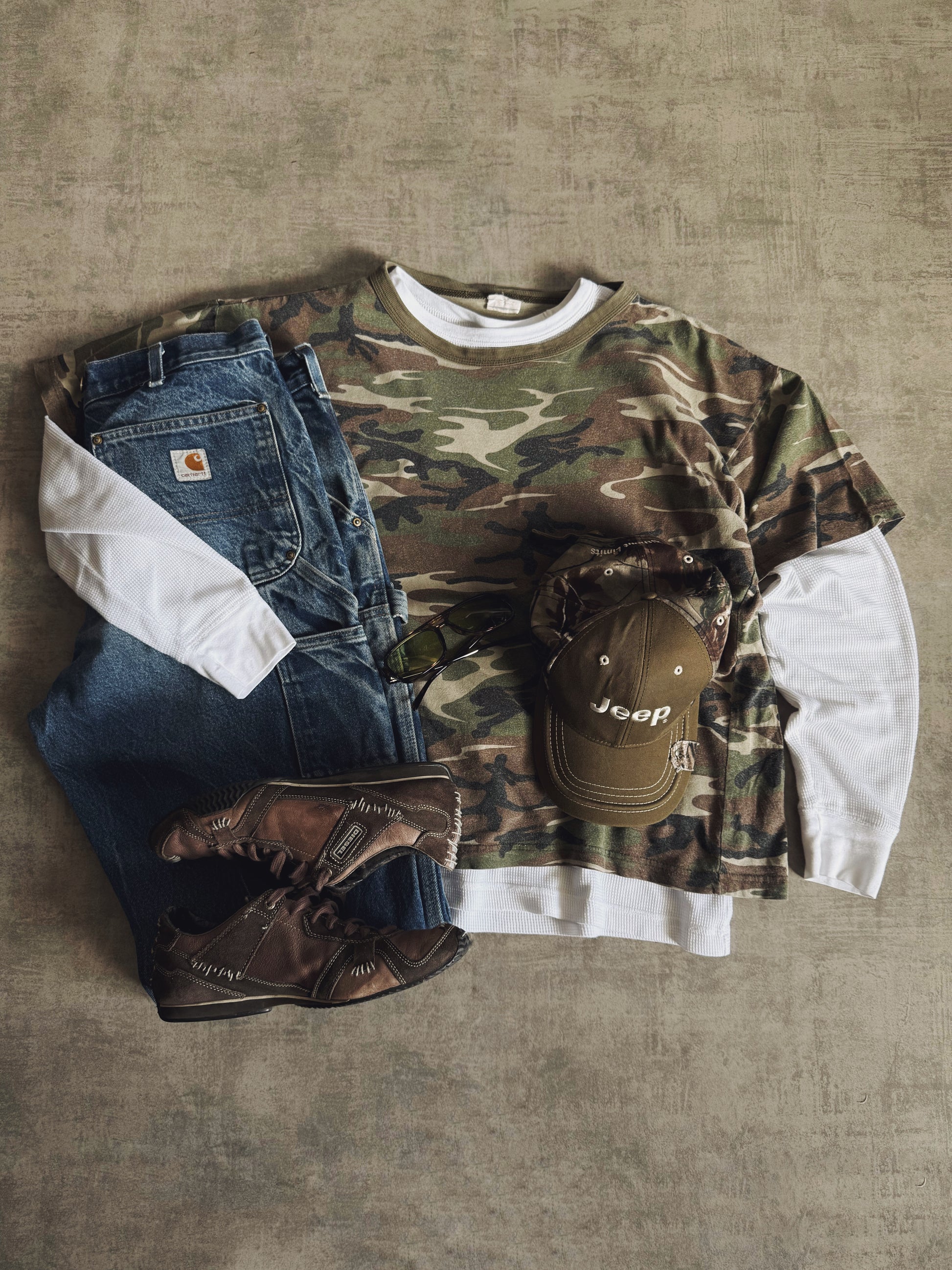 (BOXY M) 90’S VINTAGE CAMO TYPE REALTREE TEE