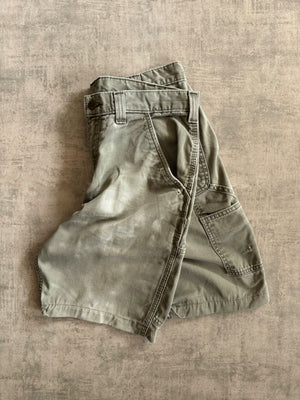 VINTAGE CARHARTT OLIVE GREEN AMAZING FADED SHORT - 32
