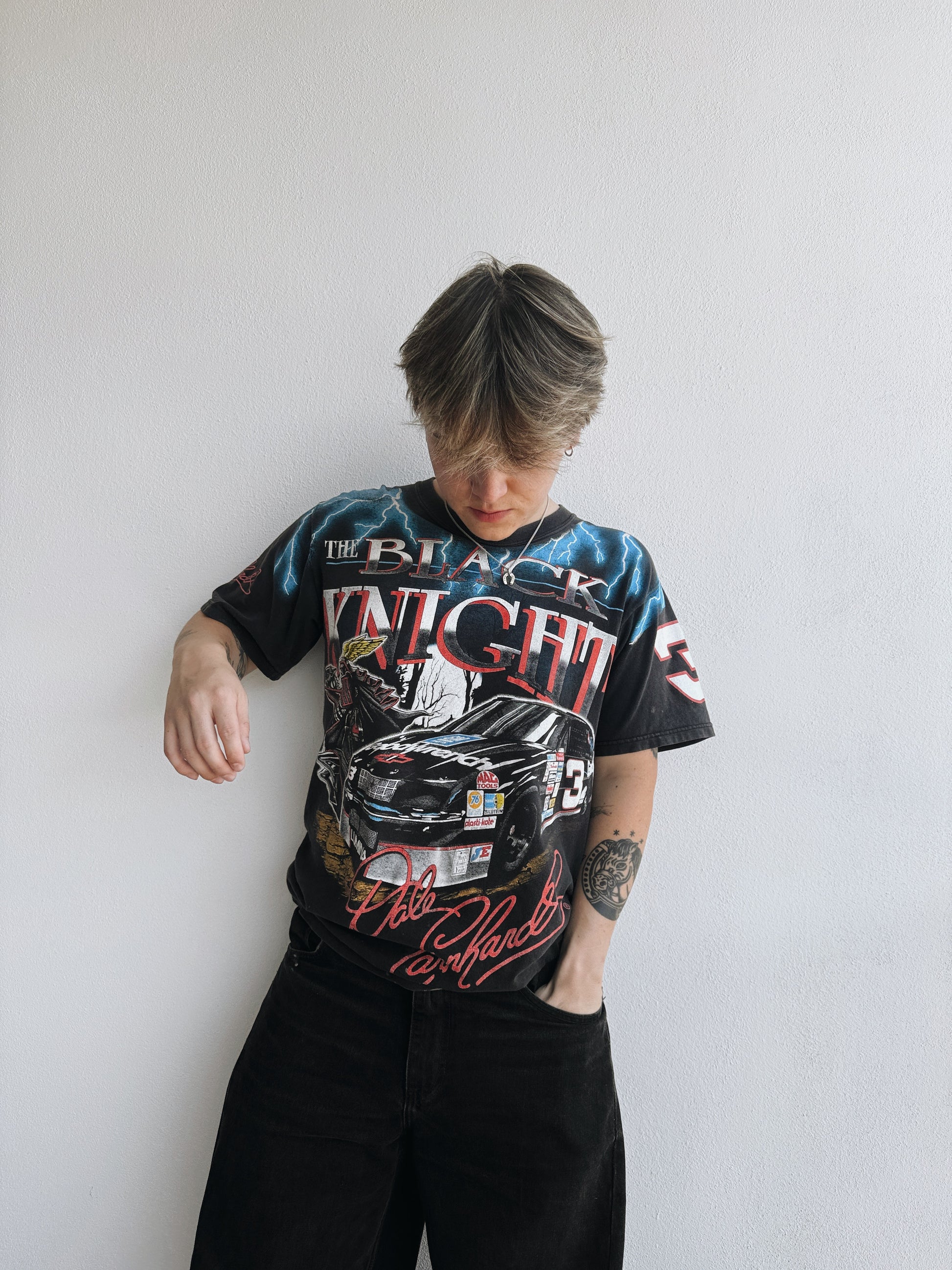 (M) VINTAGE NASCAR DALE EARNHARDT THUNDER AOP TEE