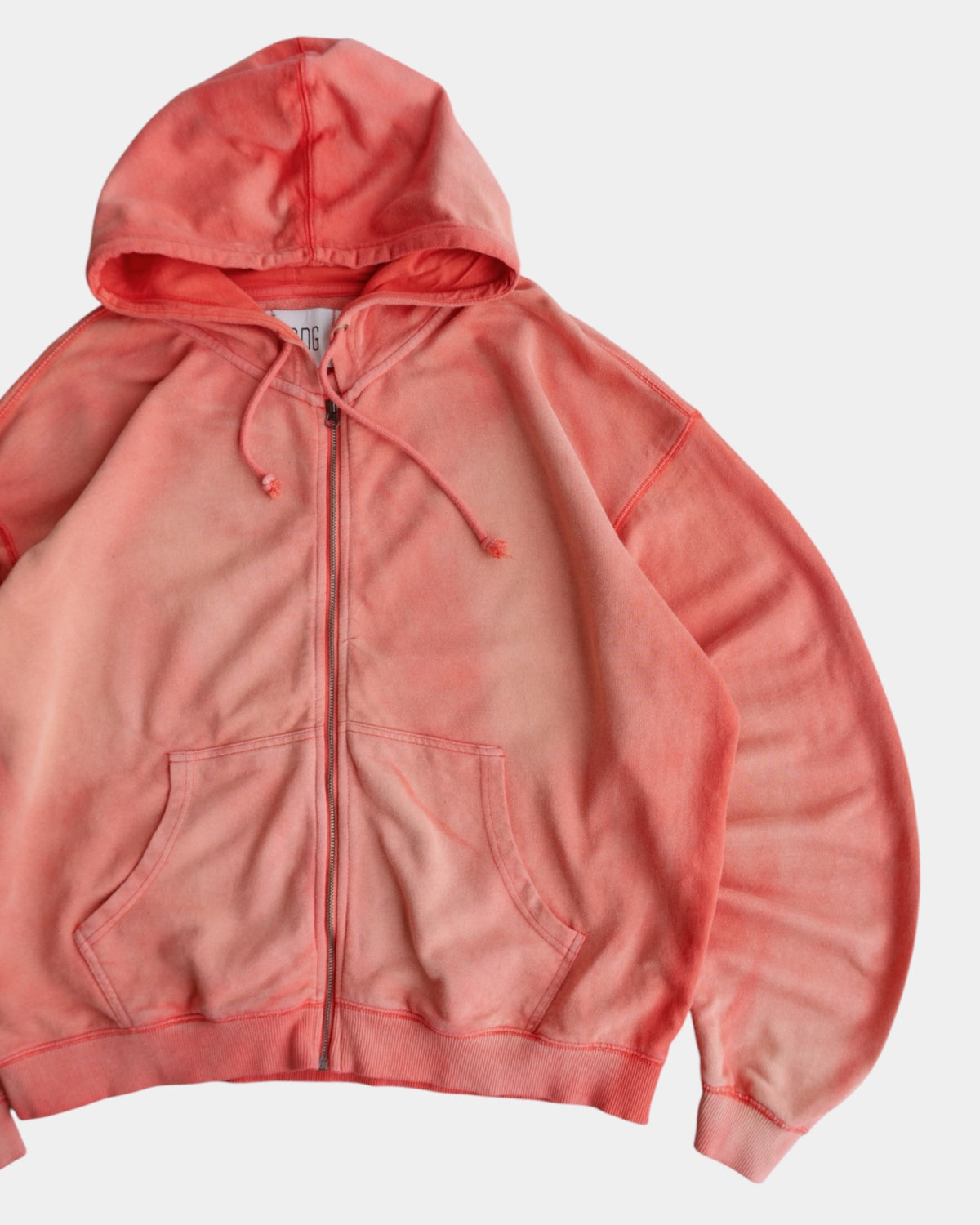 (L) BEAUTIFUL SUN FADED RED HOODIE FULL ZIP