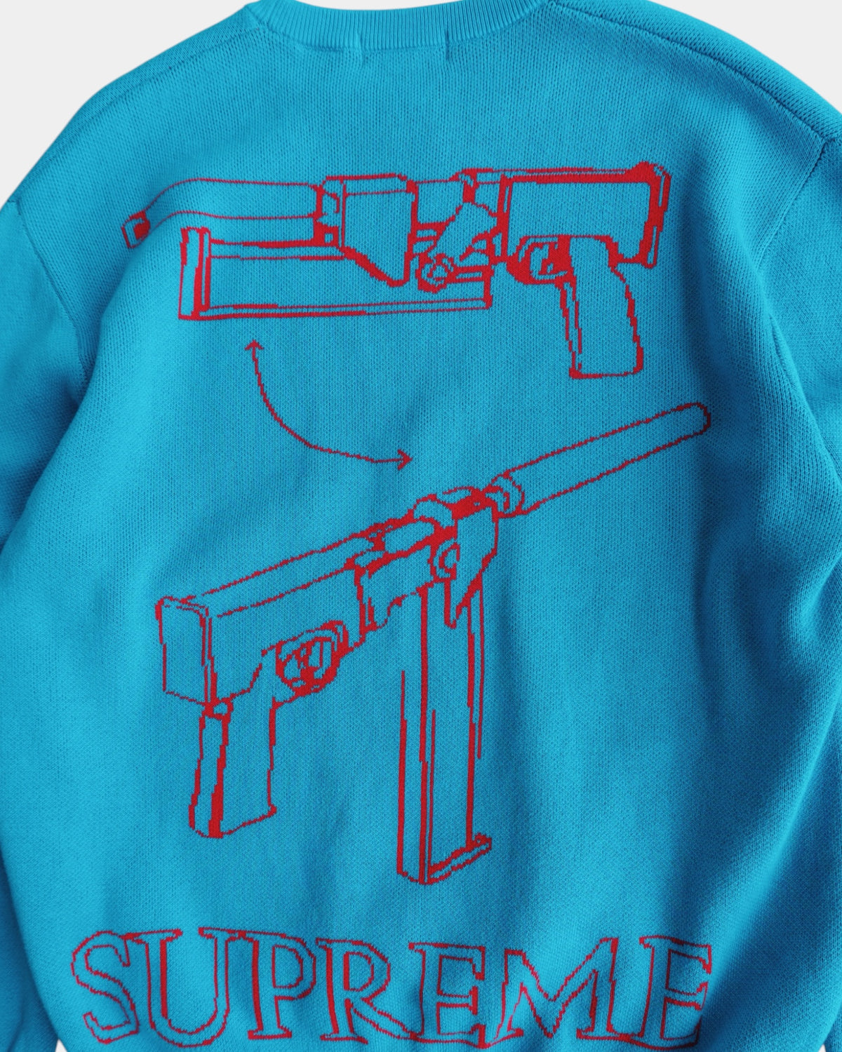(L) SUPREME AEON FLUX CYAN SWEATER