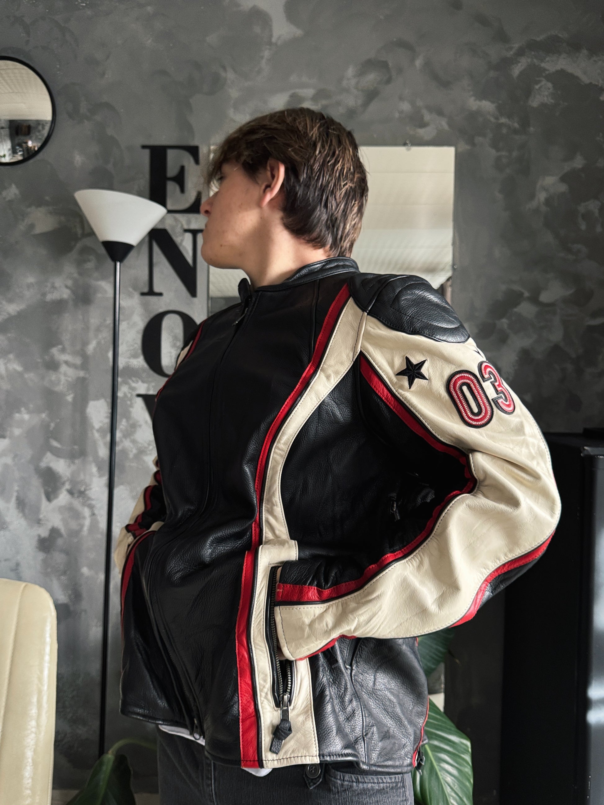 (L) VINTAGE HARLEY DAVIDSON LEATHER JACKET
