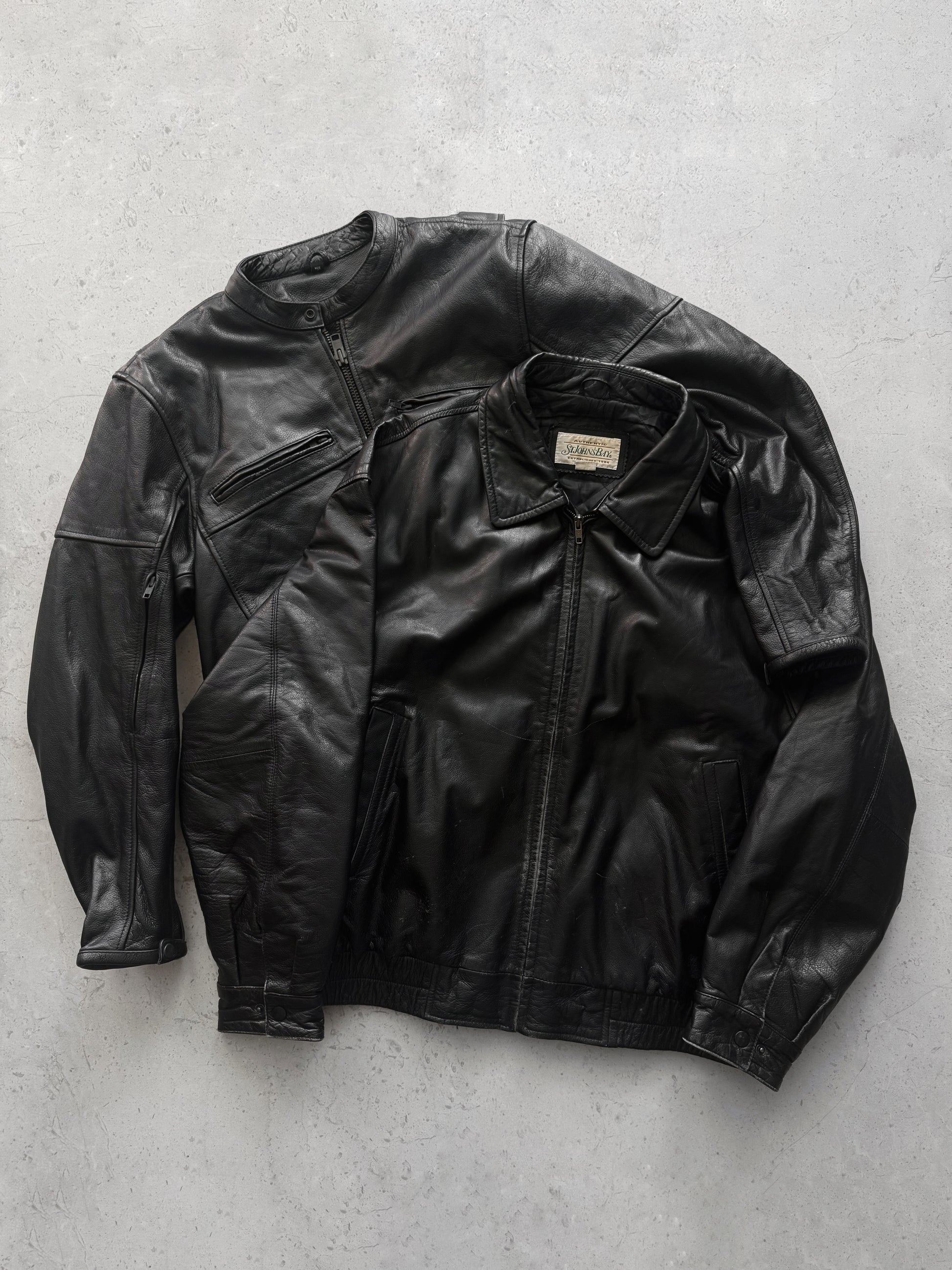 (L) AMAZING MOTOR BIKE LEATHER JACKET