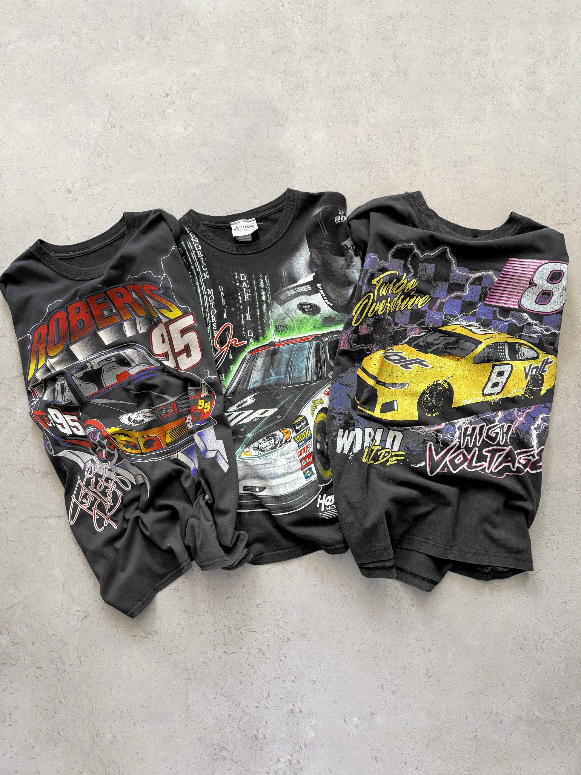 (L) ROBERTS 95 RACING THUNDER FADED TEE