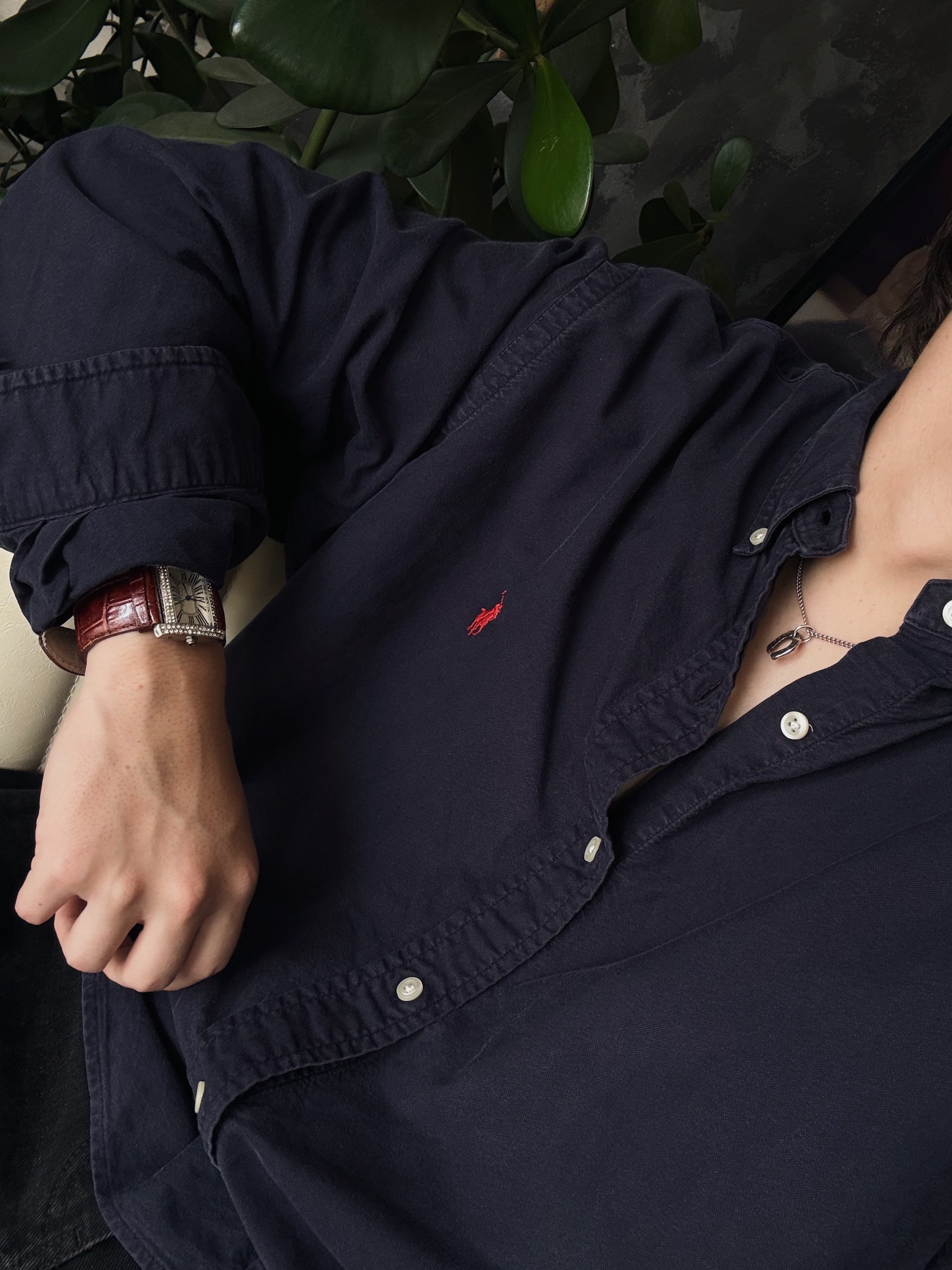 (FIT XL) POLO RALPH LAUREN NAVY SHIRT