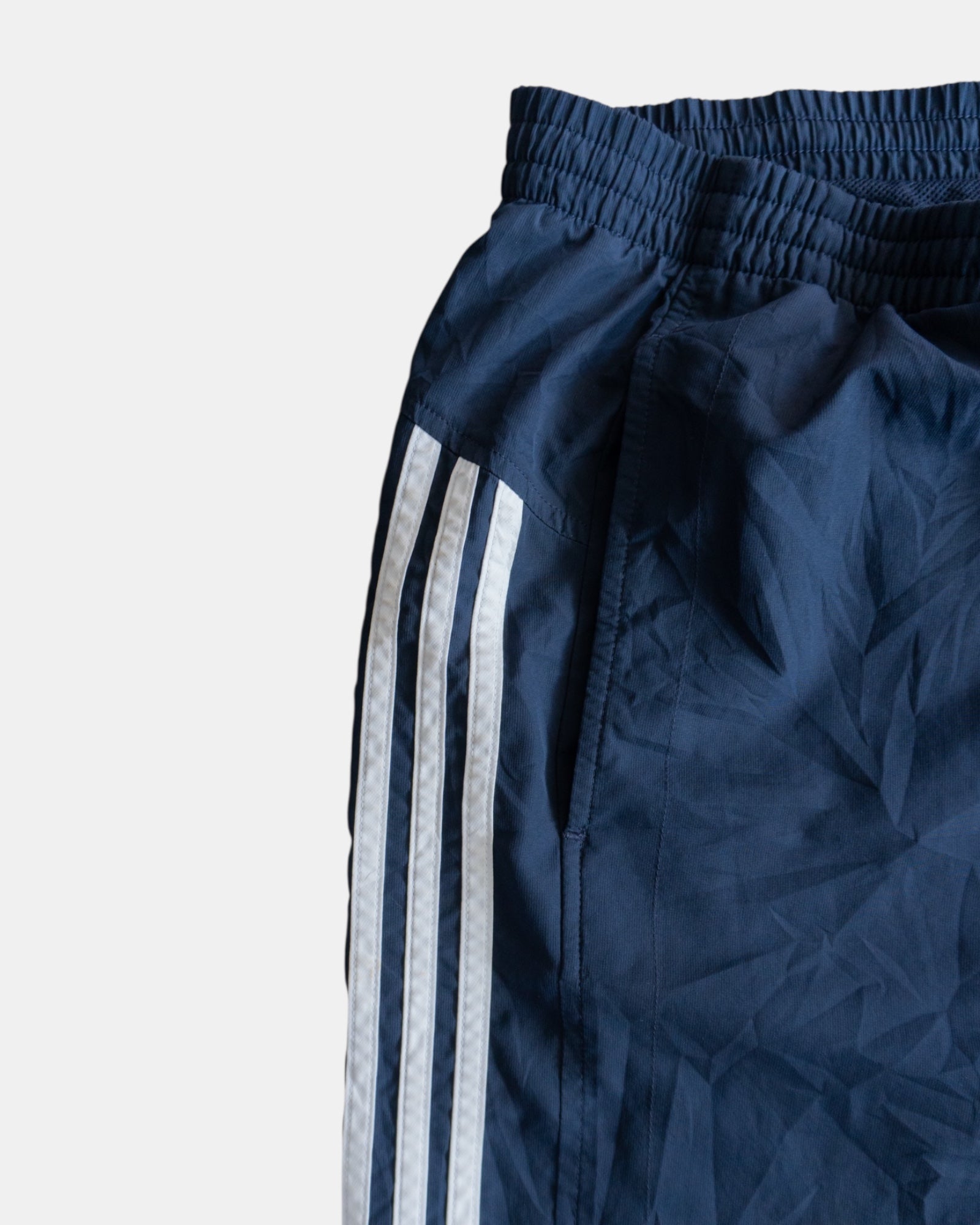 ADIDAS NAVY TRACK PANTS - L