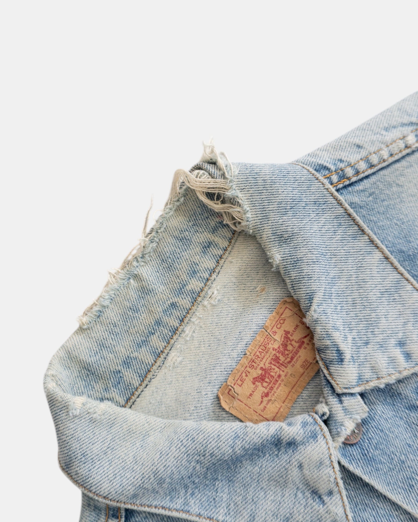 (M) 1980’S VINTAGE LEVIS DENIM TRUCKER FADED JACKET