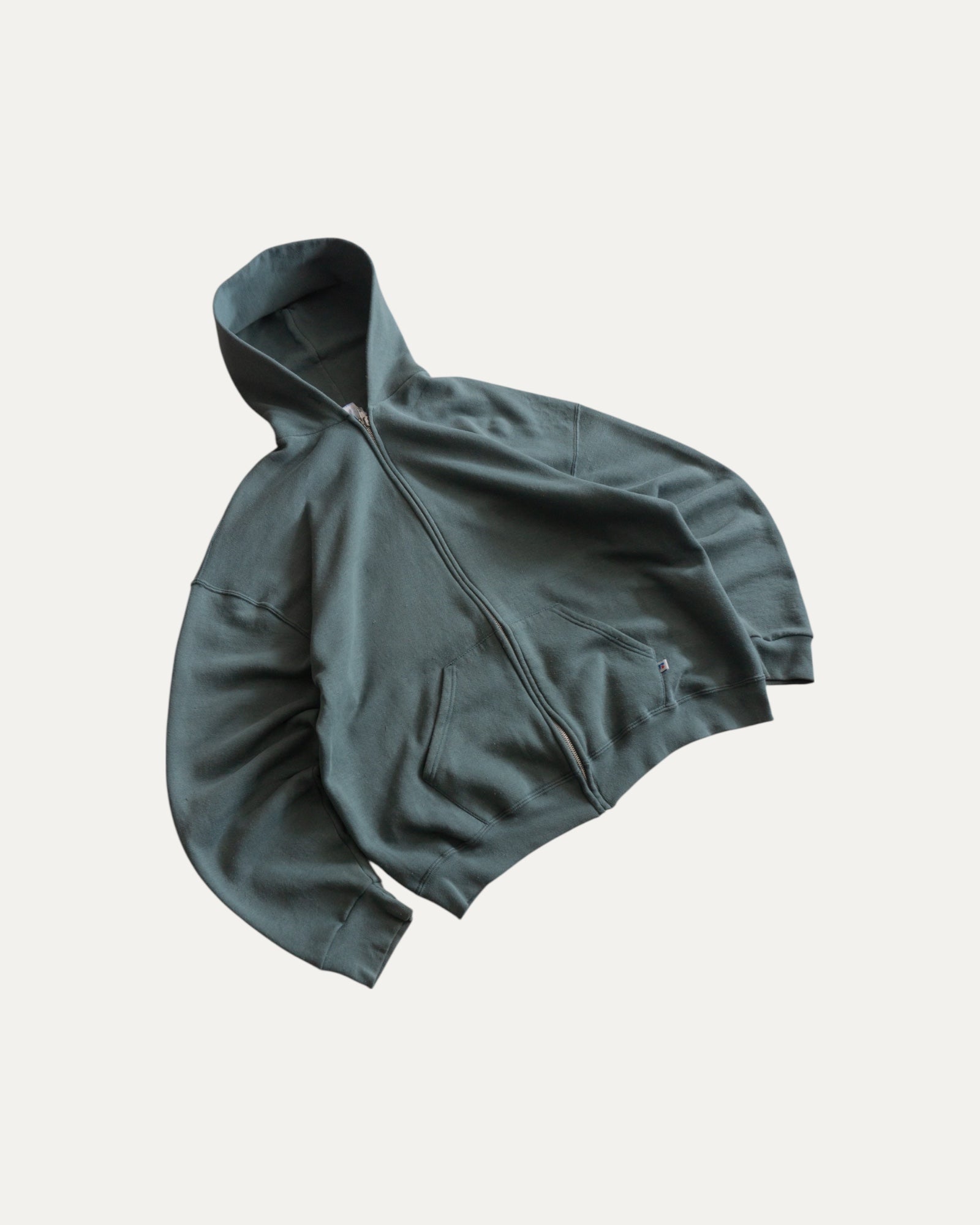 (XL) RUSSELL BLANK LIGHT GREEN HOODIE FULL ZIP