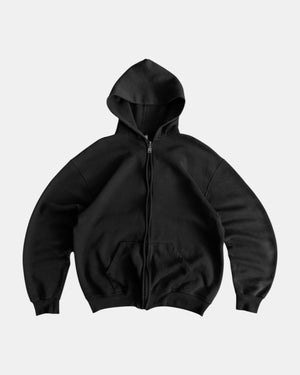 (BOXY L) 2000’S VINTAGE RUSSELL BLANK HOODIE FULL ZIP