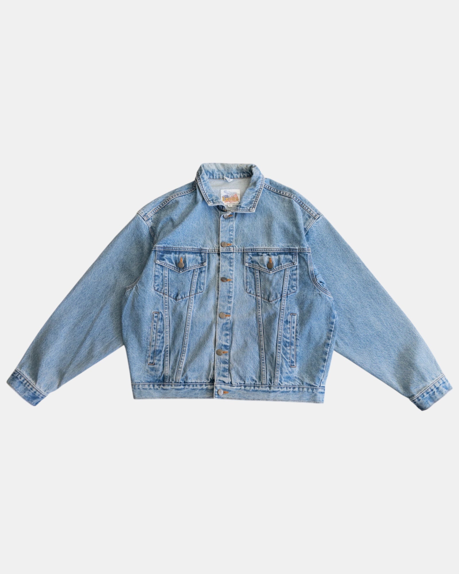 (L) VINTAGE MADE IN KOREA DENIM TRUCKER JACKET