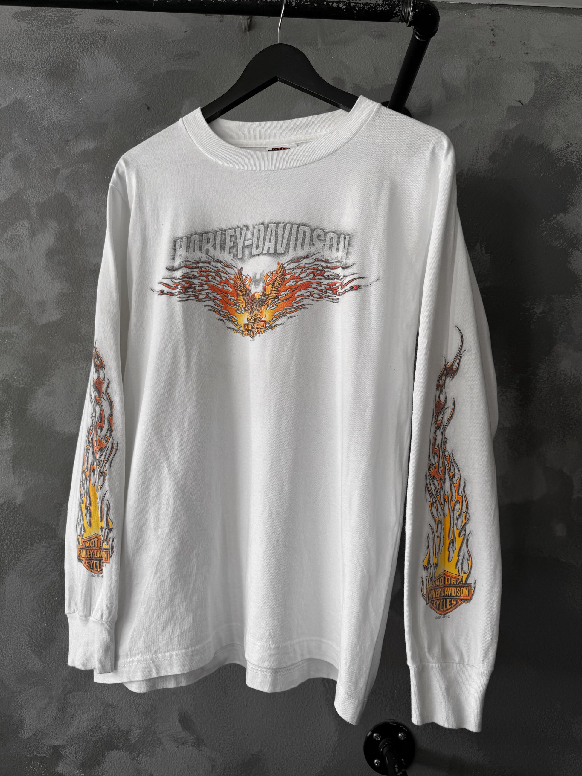 (M) 2000’S VINTAGE HARLEY DAVIDSON FLAMES LONG SLEEVE
