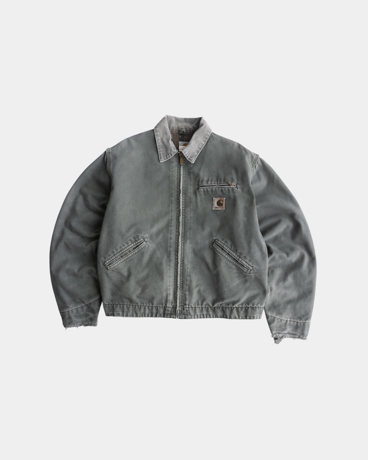 (L) 90’S VINTAGE CARHARTT FADED GREEN DETROIT JACKET J76 MOS