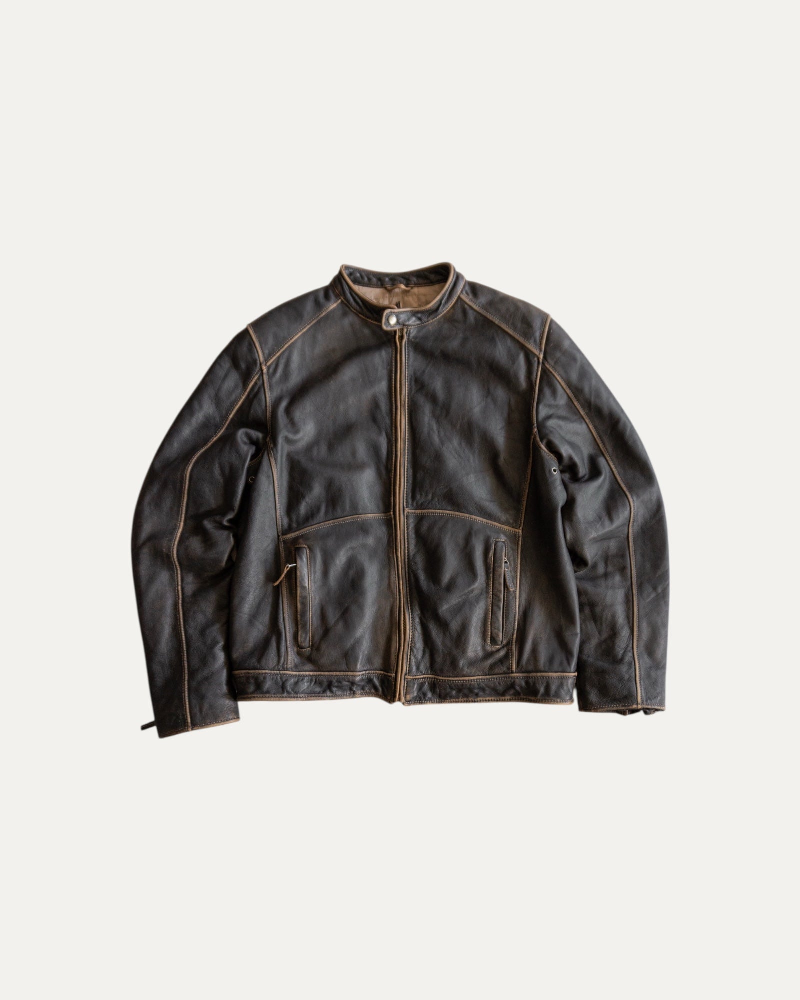 (L) VINTAGE DANIER FADED LEATHER JACKET