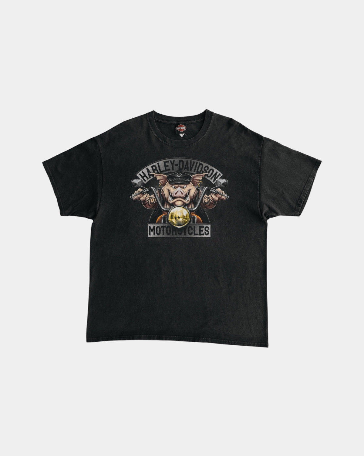 (L) HARLEY DAVIDSON MOTORCYCLES HALIFAX PIG FADED TEE